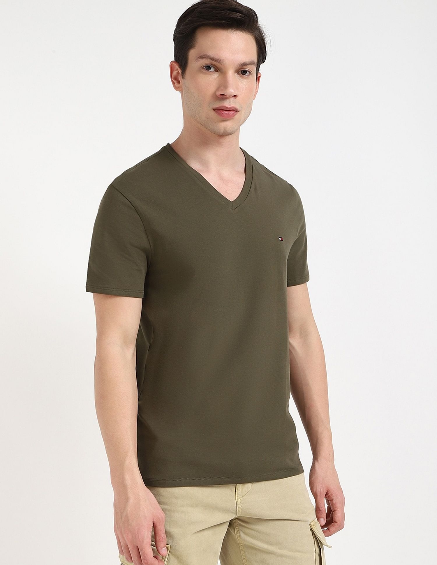 Tommy Hilfiger Solid Slim-Fit Cotton T-Shirt