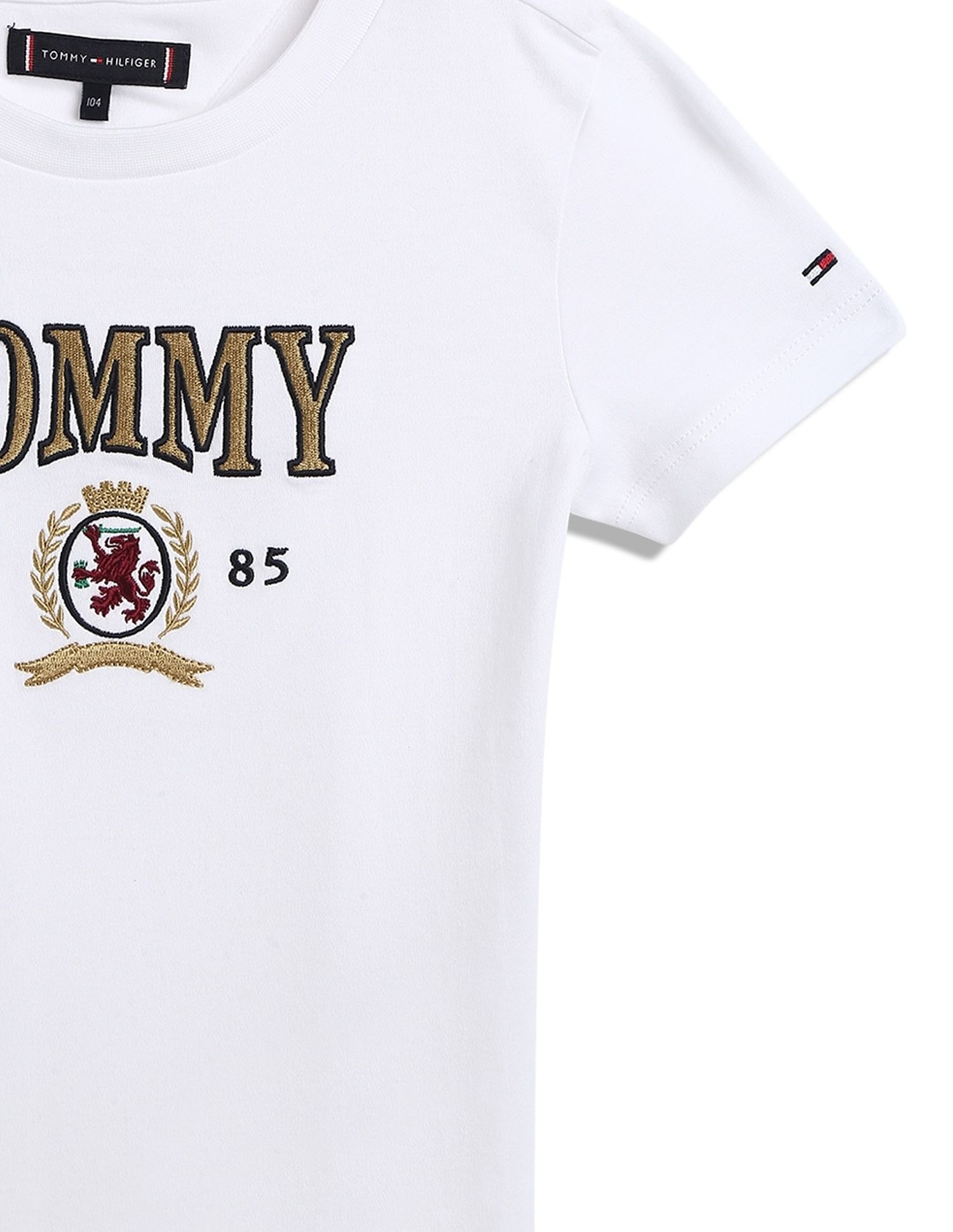 Tommy Hilfiger Kids Boys Logo Regular-Fit Cotton T-Shirt
