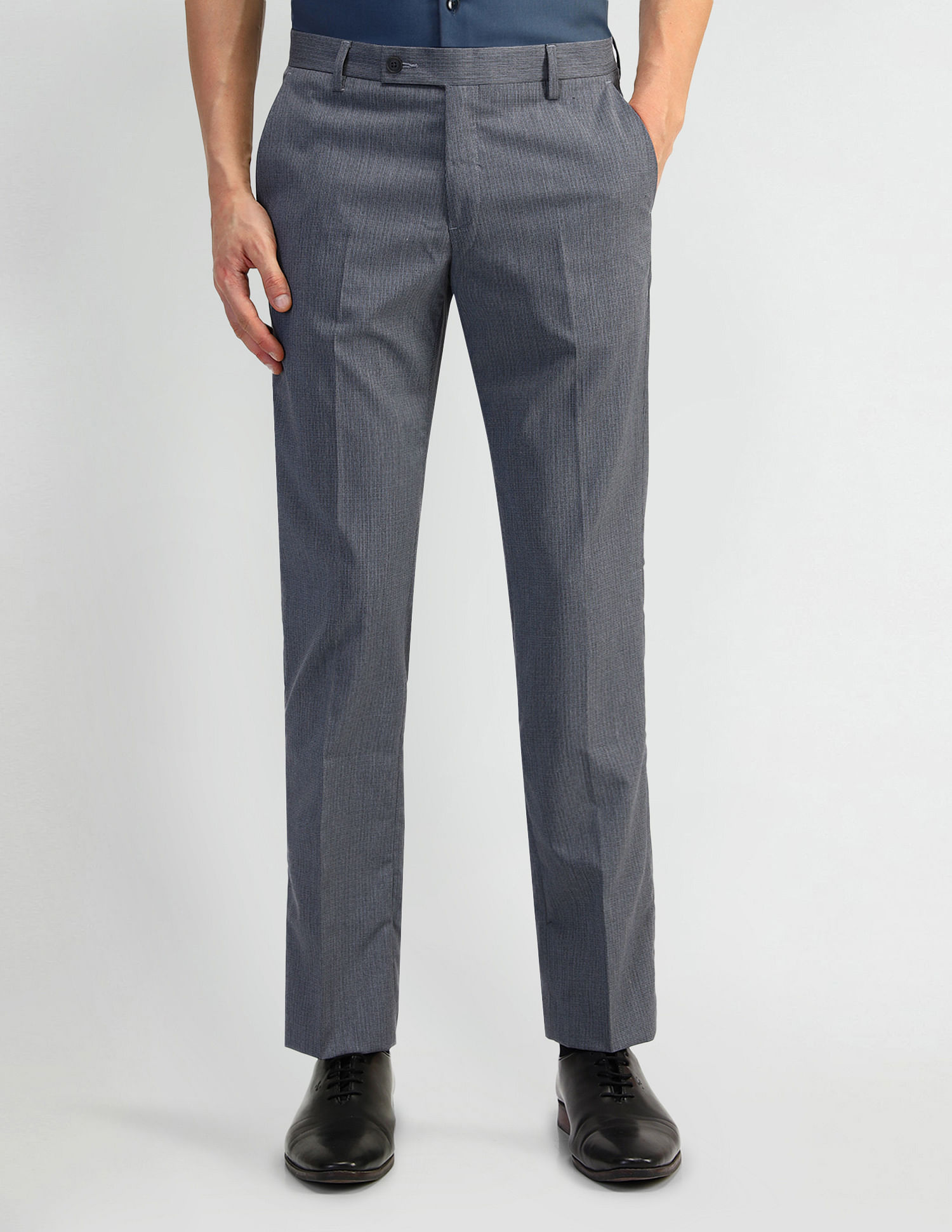 Arrow Mid Rise Checked Trousers