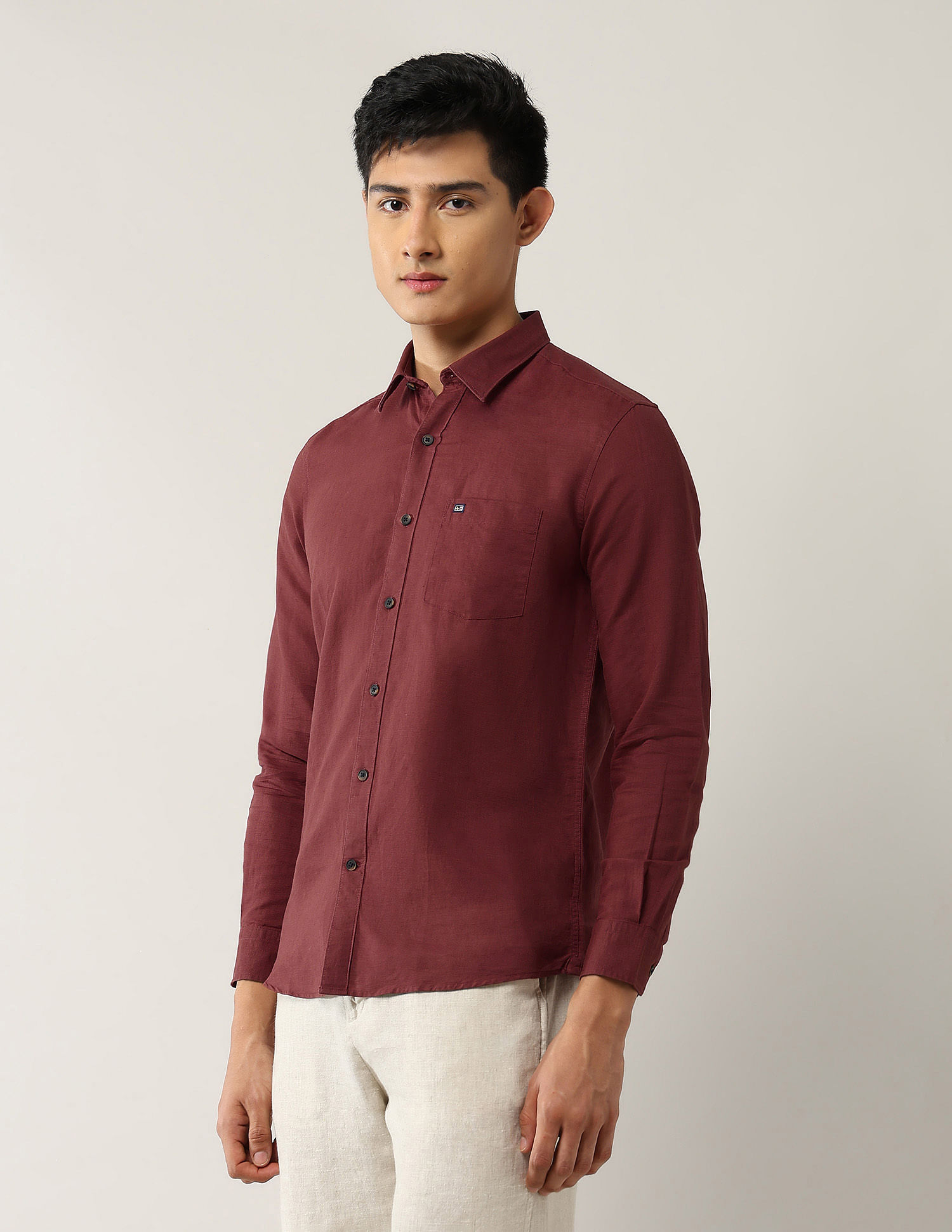 Arrow Sport Slim Fit Pure Linen Shirt