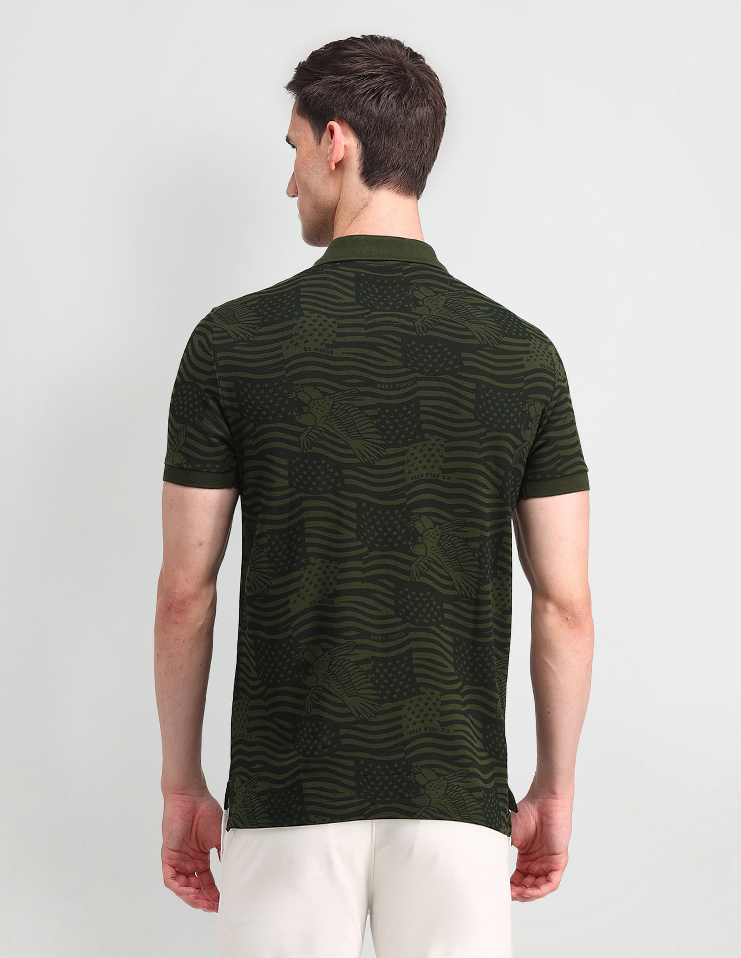U.S. Polo Assn. Denim Co. Muscle Fit Printed Polo Shirt