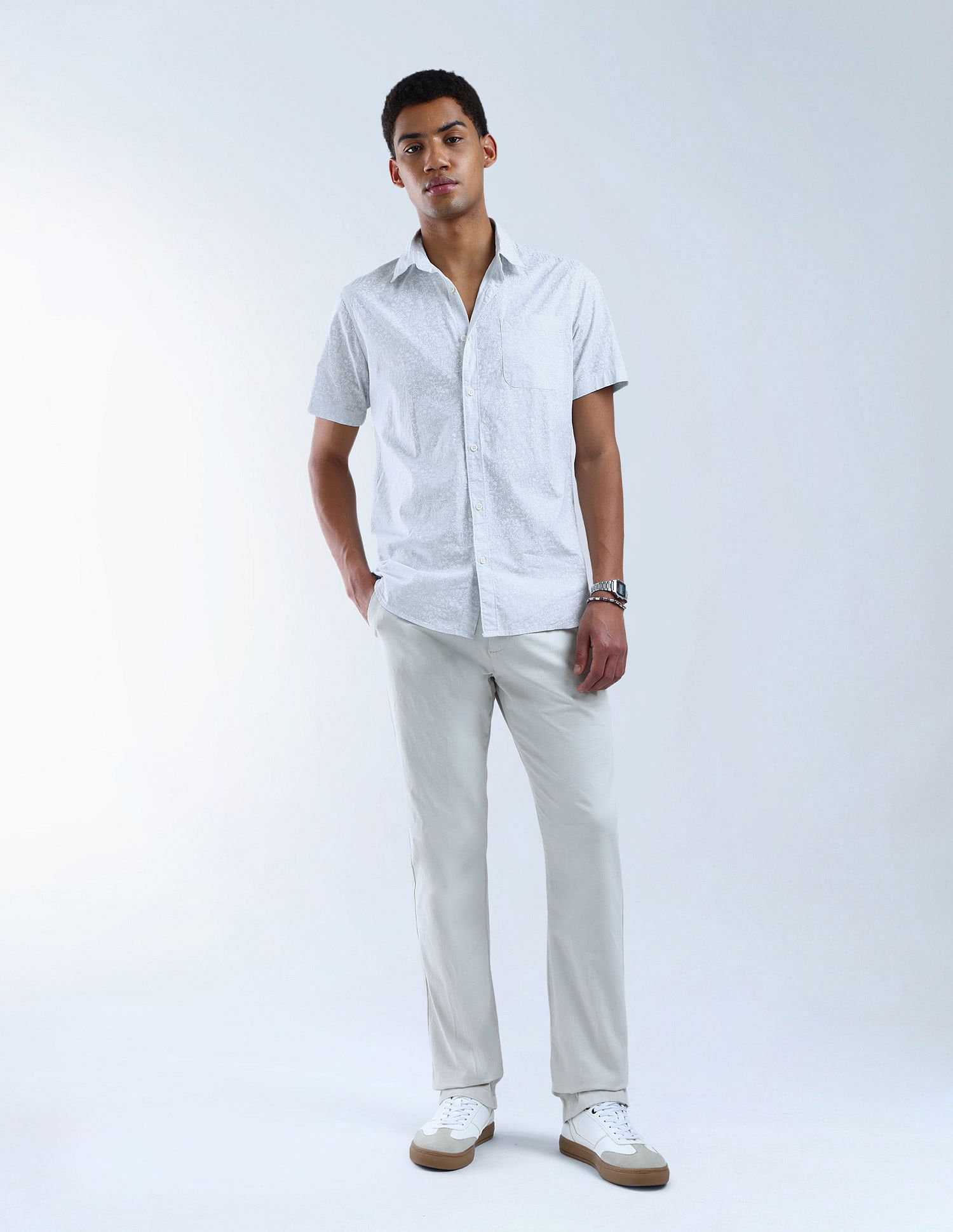 Flying Machine Slim Fit Tropical Essentials Shirt
