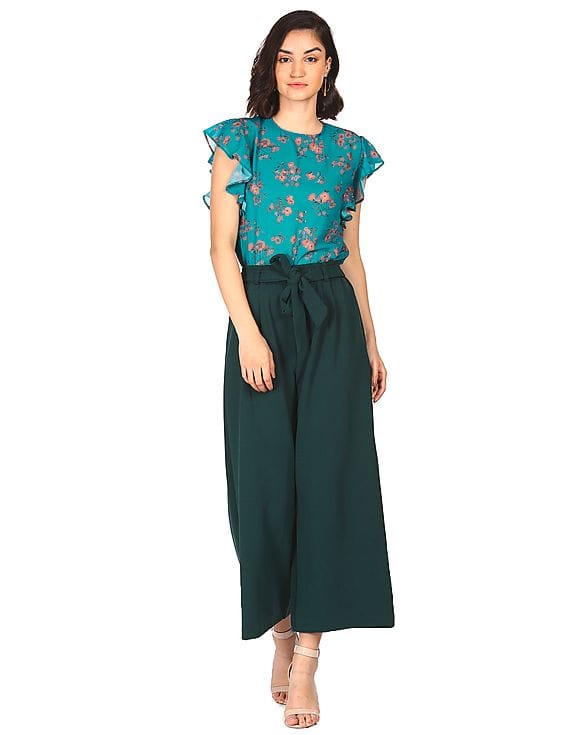 rosymonster】flutter flower couture tops Mary Flutter Sleeve Top