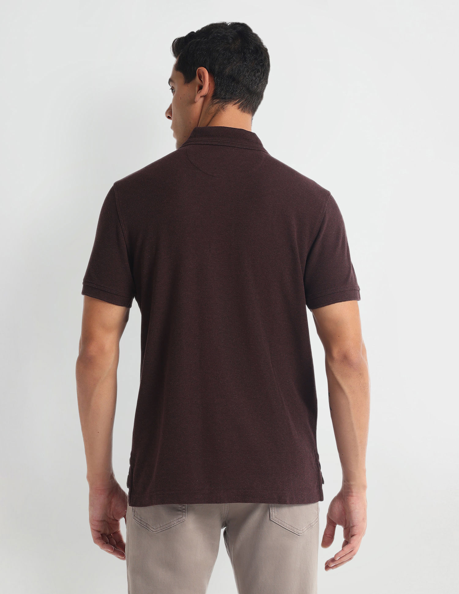 Arrow Sports Pure Cotton Solid Polo Shirt