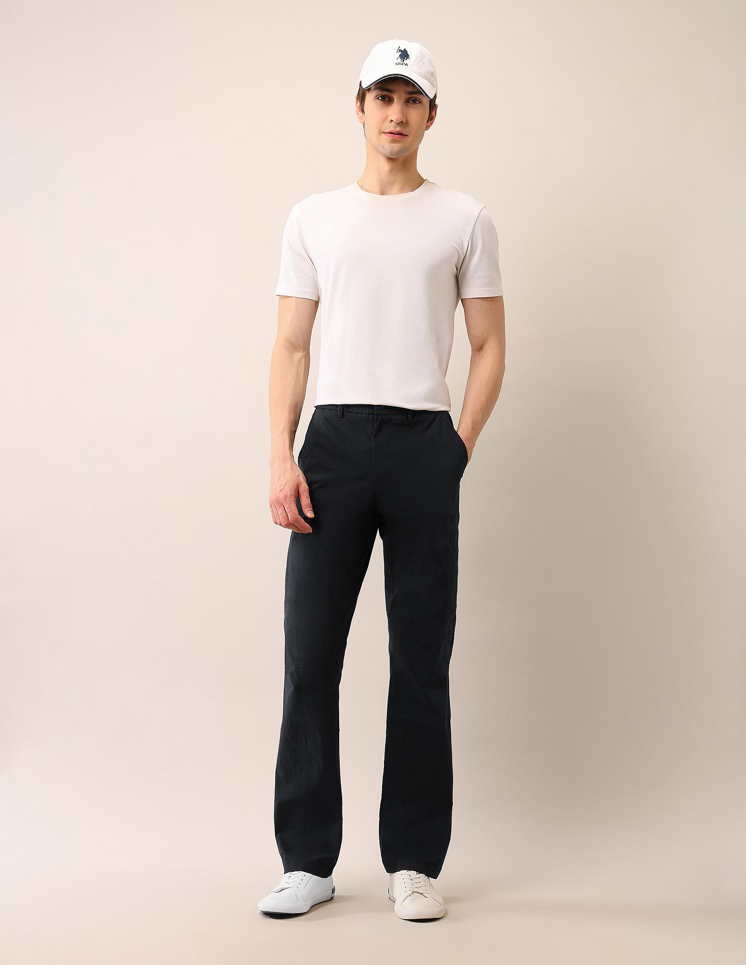 U.S. Polo Assn. Denim Co. Mid Rise Riley Straight Fit Trousers