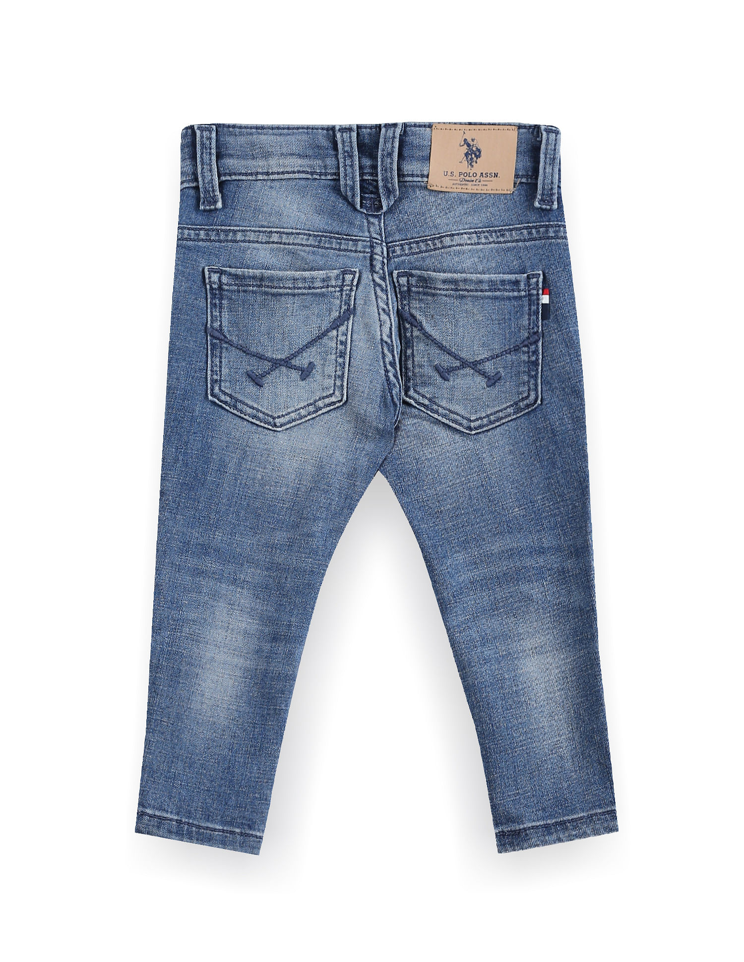 U.S. Polo Assn. Kids Boys Slim Fit Stone Wash Jeans
