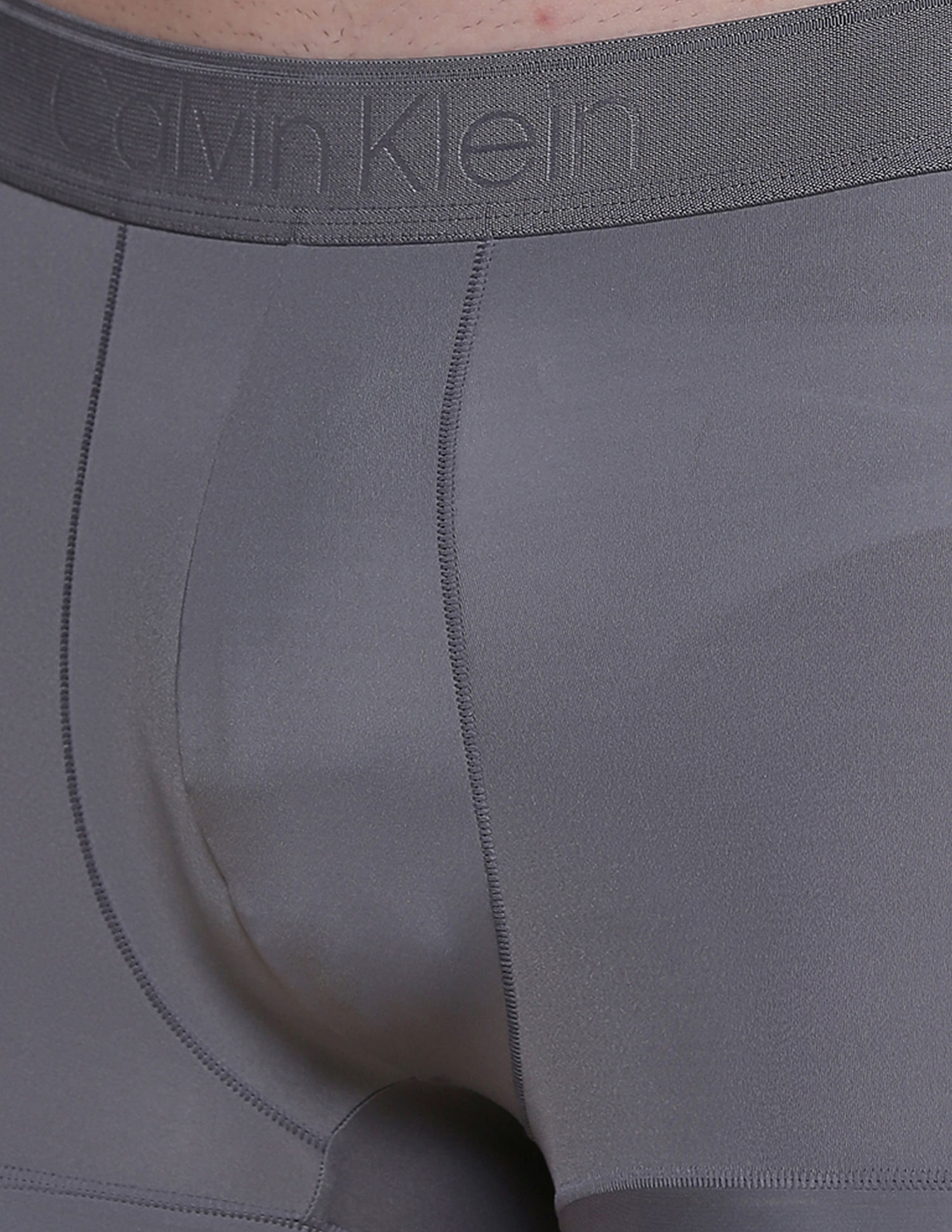 Buy Calvin Klein Underwear Men Grey Luxurious Microfiber Solid Trunks 