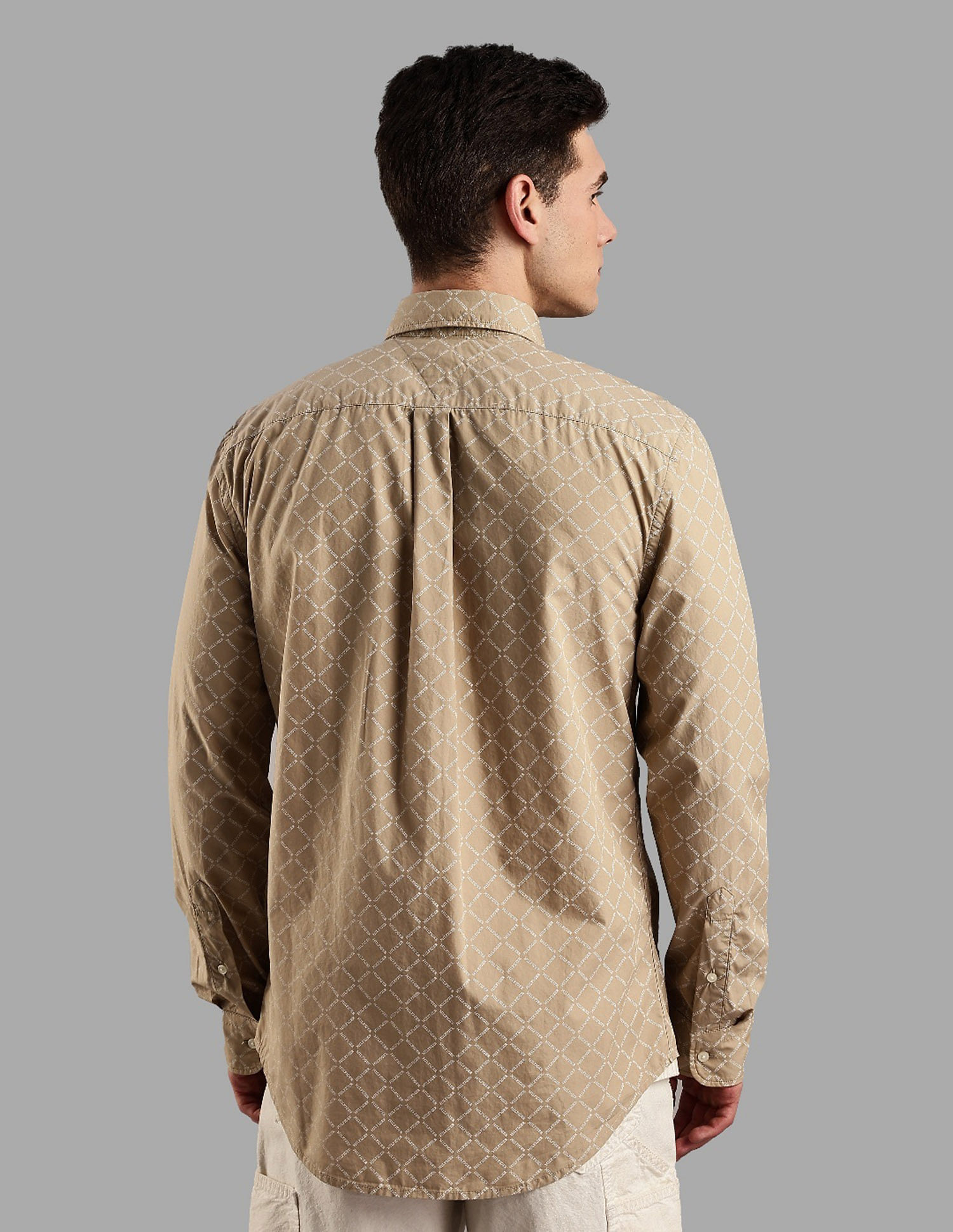 Tommy Hilfiger Printed Regular Fit Plain Woven Shirt