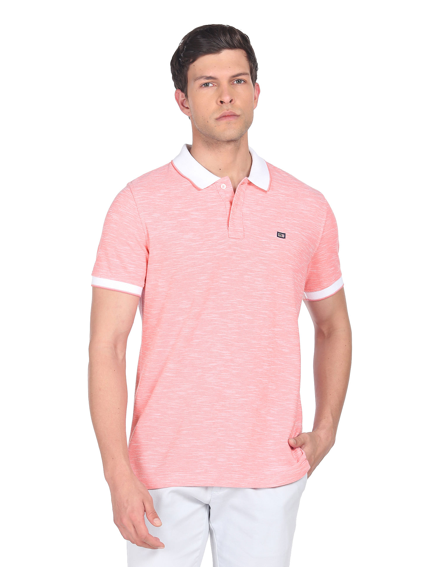 Arrow Sports Contrast Collar Polo Shirt