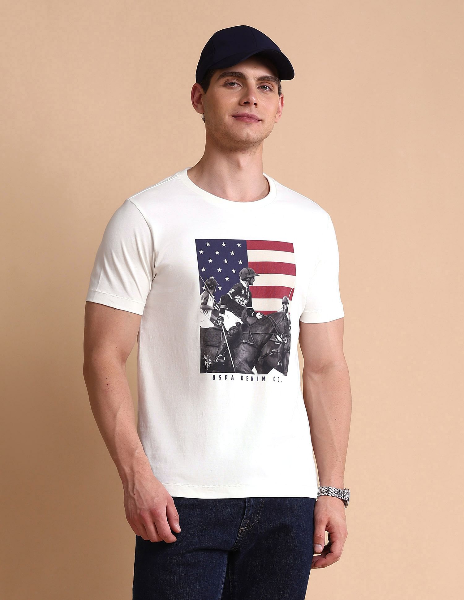 U.S. Polo Assn. Denim Co. Graphic Printed Muscle Fit T-Shirt