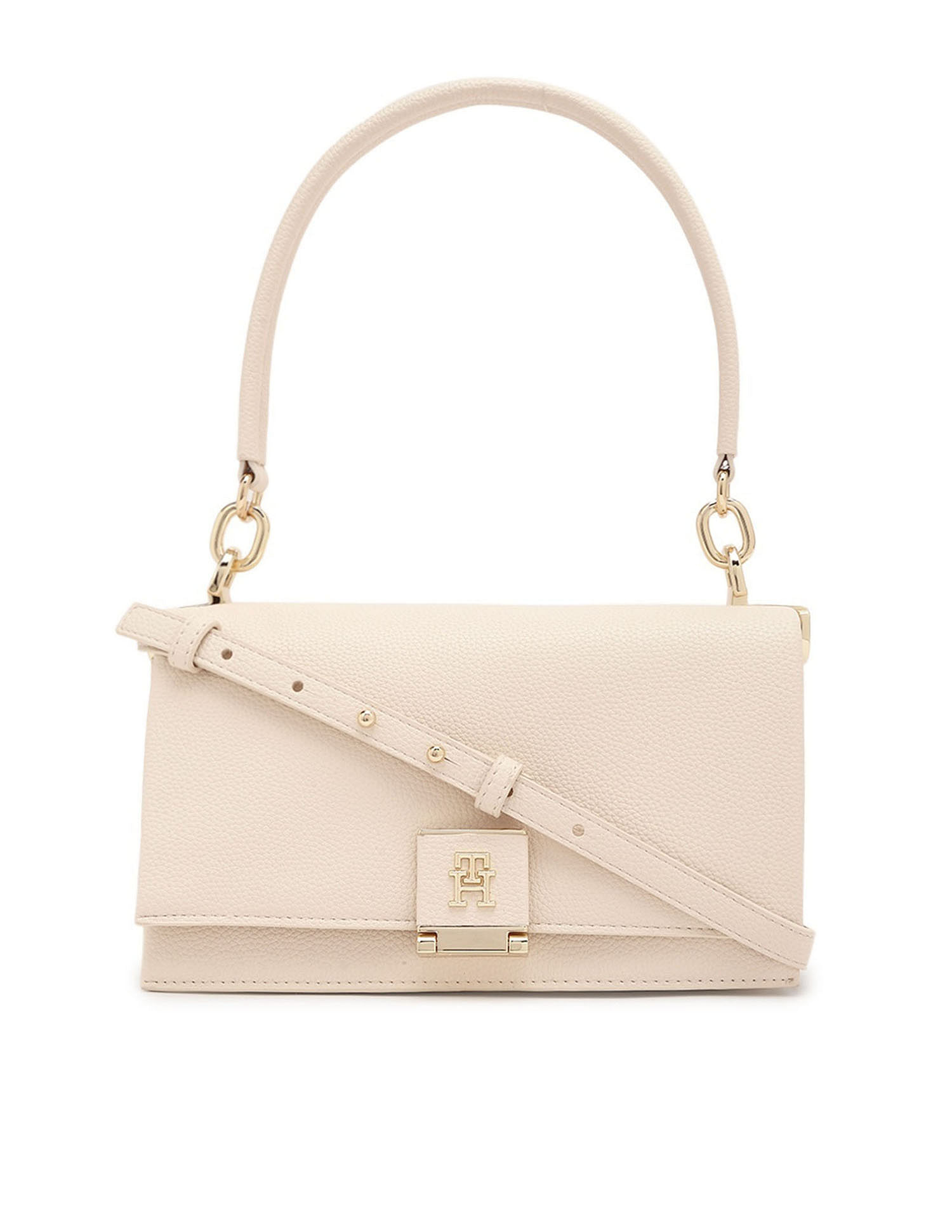 Tommy Hilfiger Solid Cream PU Bag