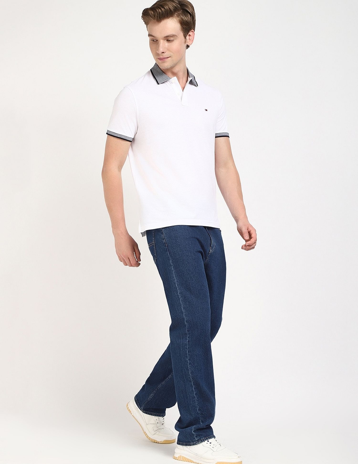 Tommy Hilfiger Solid Regular-Fit Cotton Polo Shirt