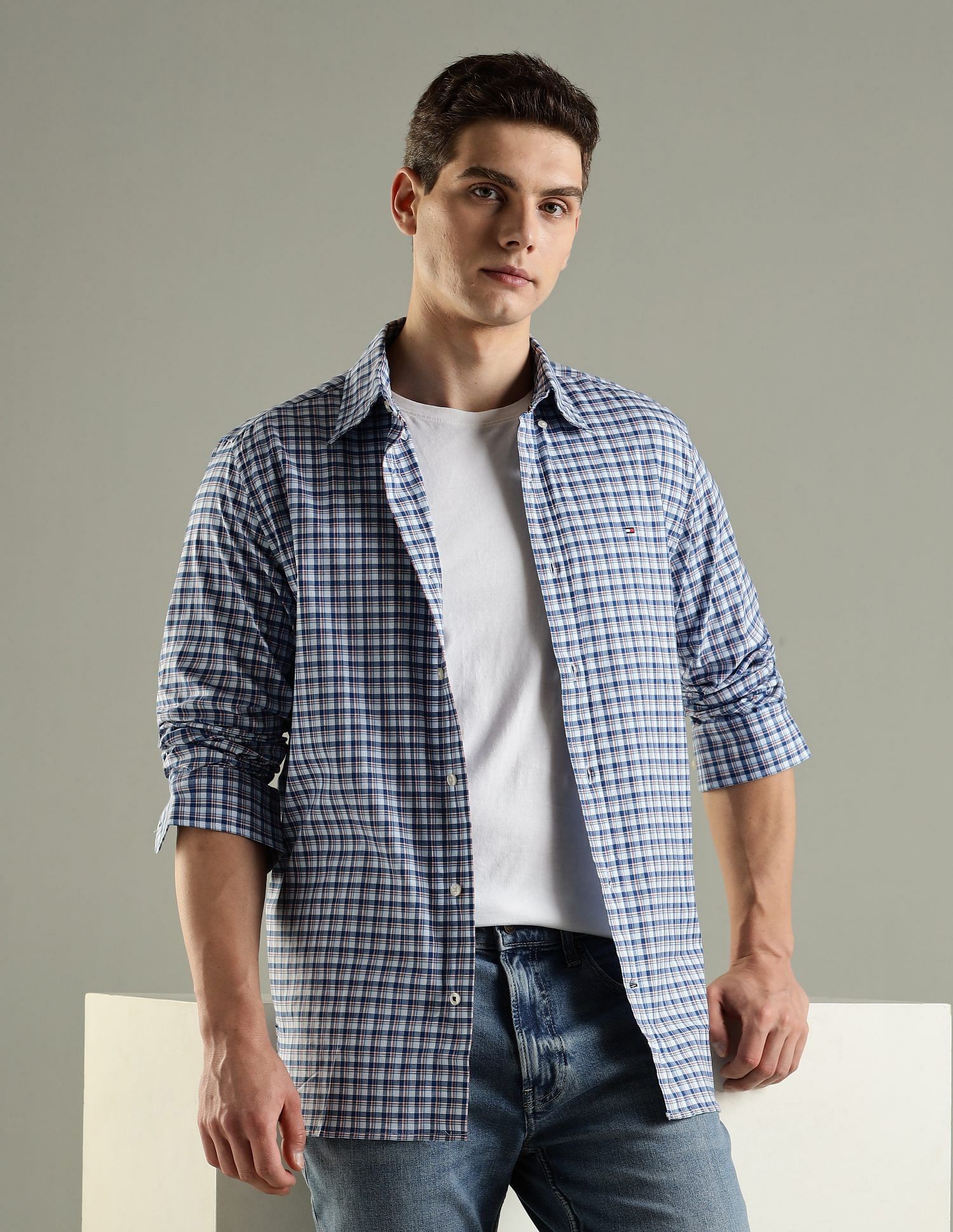 Tommy Hilfiger Checks Regular Fit Cotton Shirt