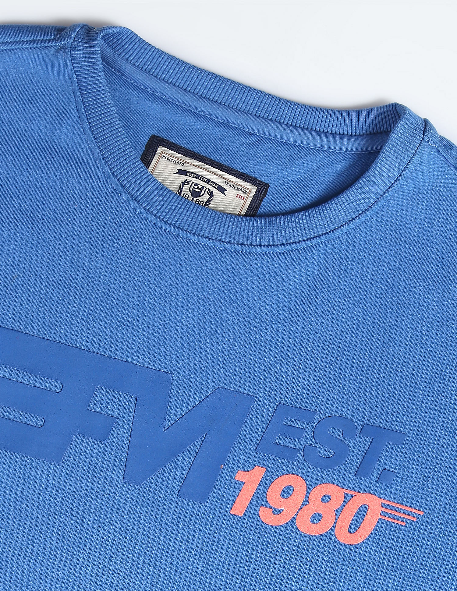 Flying Machine Brand Print Crew Neck Sweatshirt