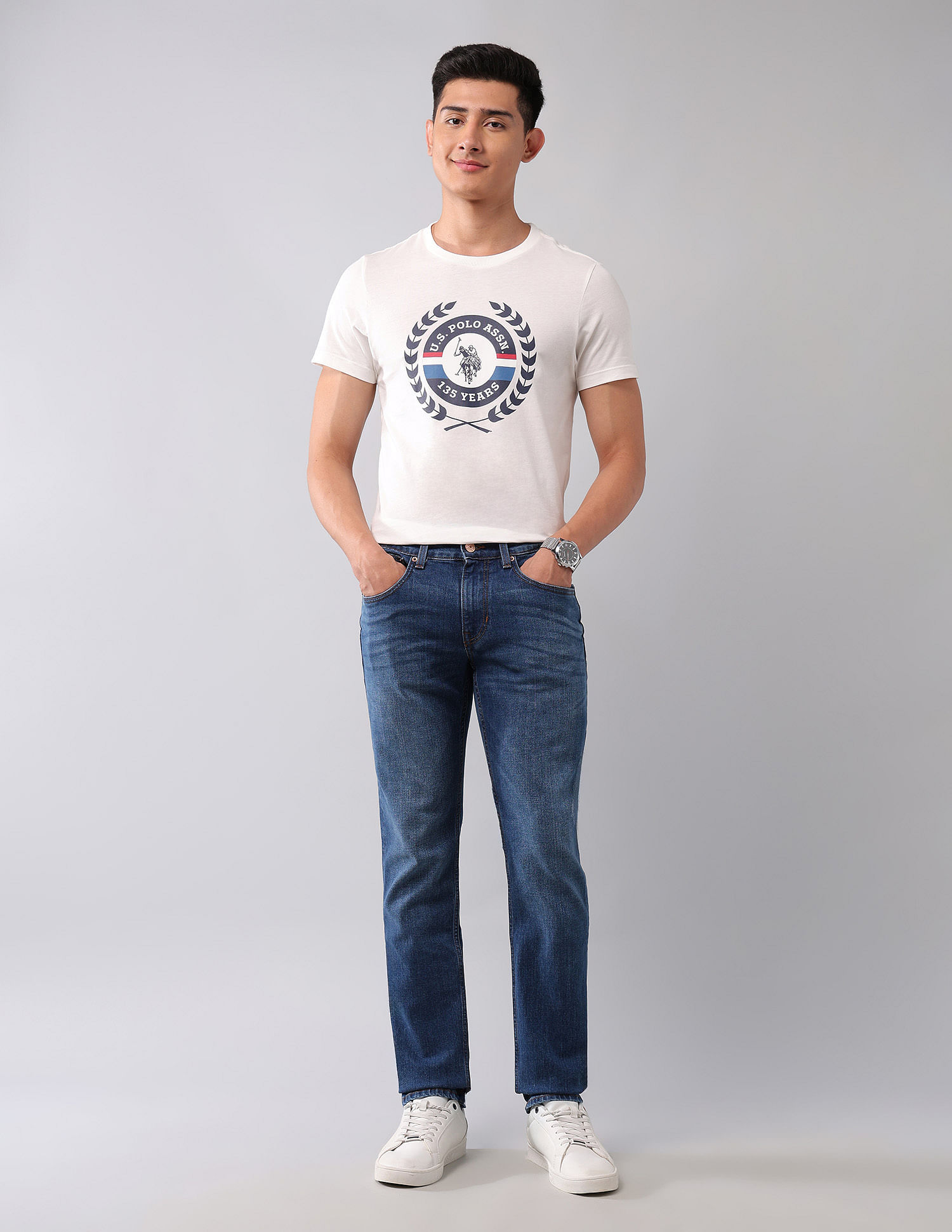 U.S. Polo Assn. Denim Co. Brandon Slim Tapered Fit Blue Jeans