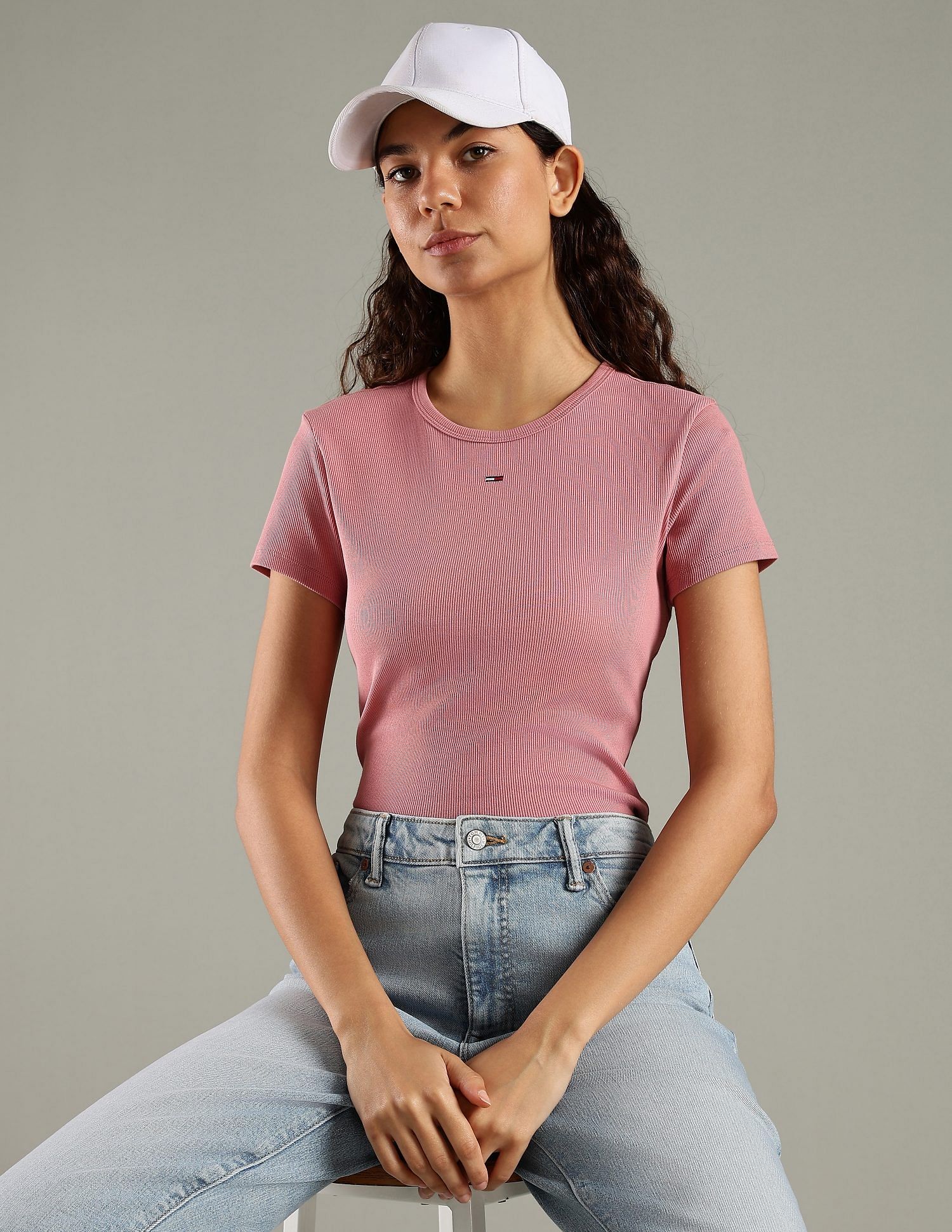 Tommy Hilfiger Solid Slim Fit Cotton T-Shirt