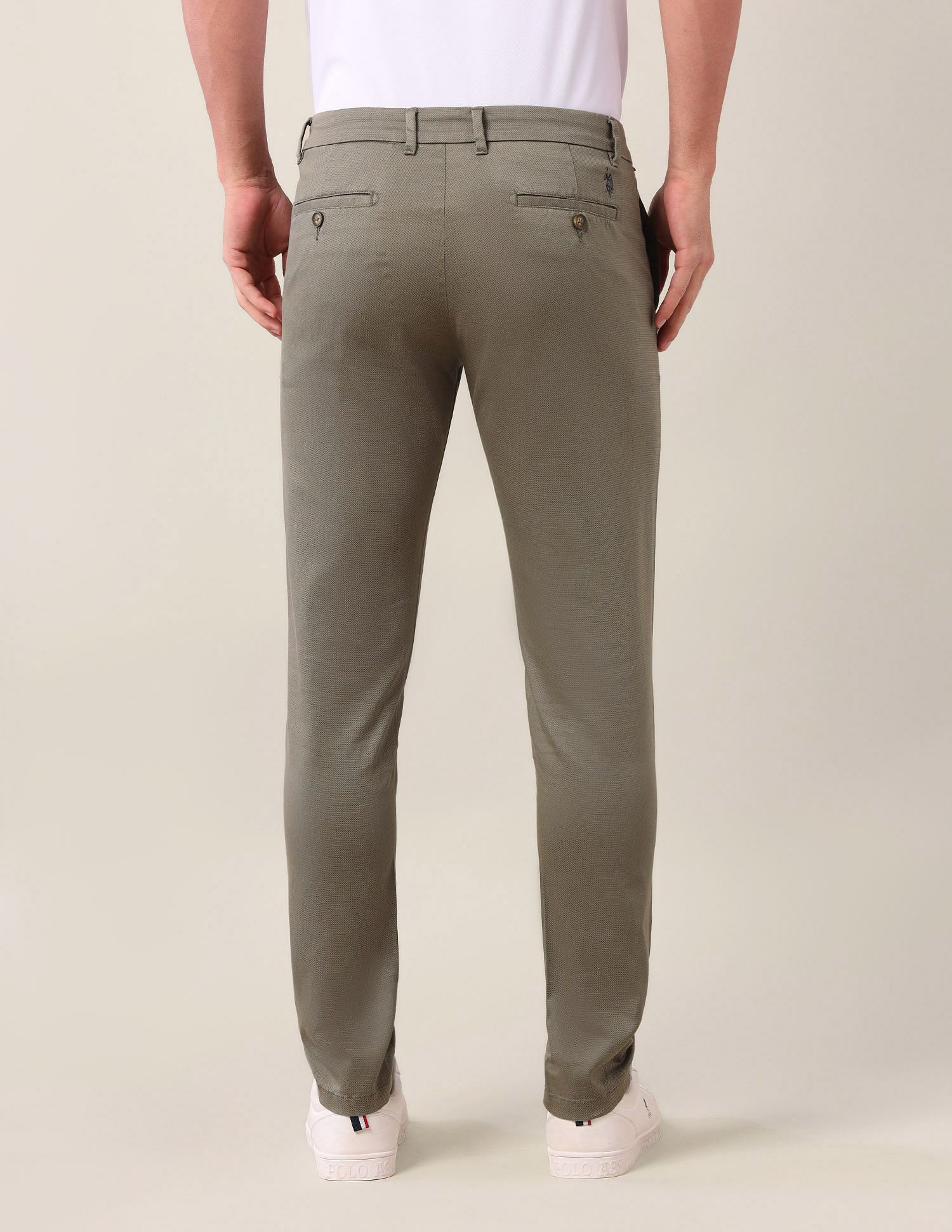 U.S. Polo Assn. Austin Slim Fit Solid Trousers