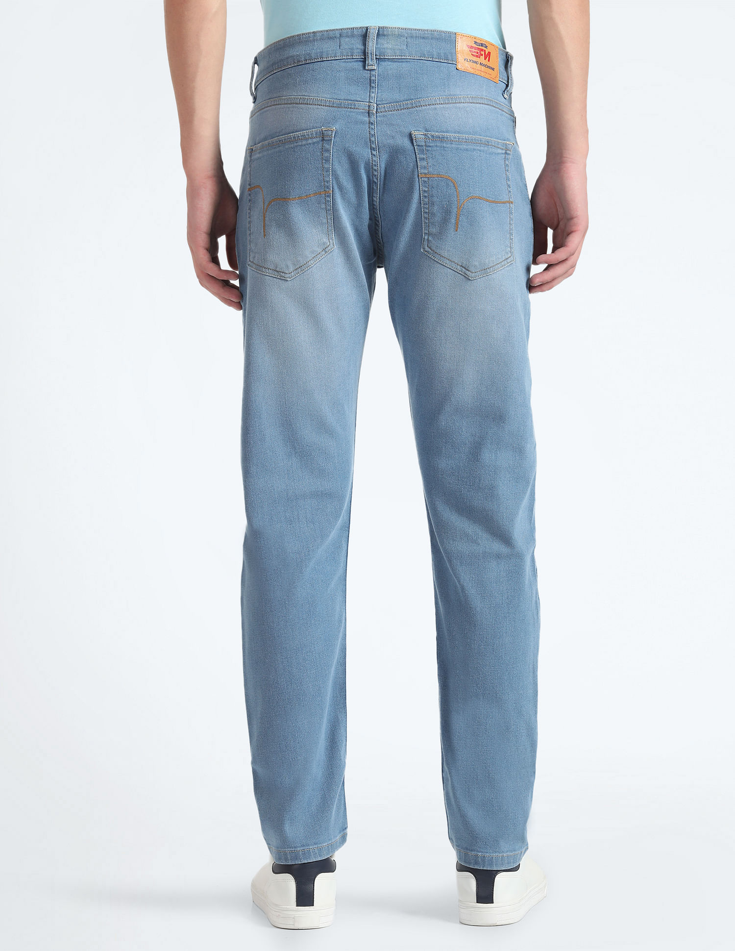 Flying Machine Slash Slim Tapered Mid Rise Jeans