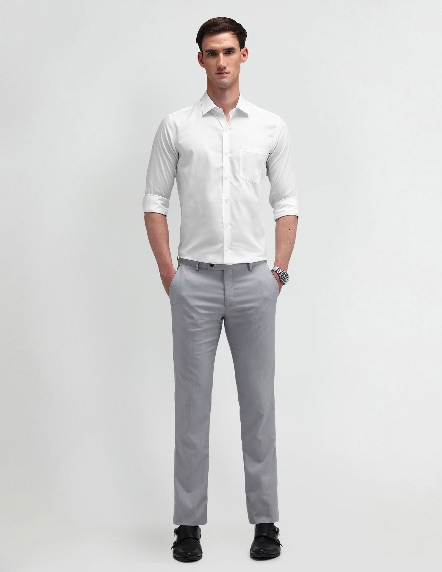 Arrow Manhattan Slim Fit Solid Shirt