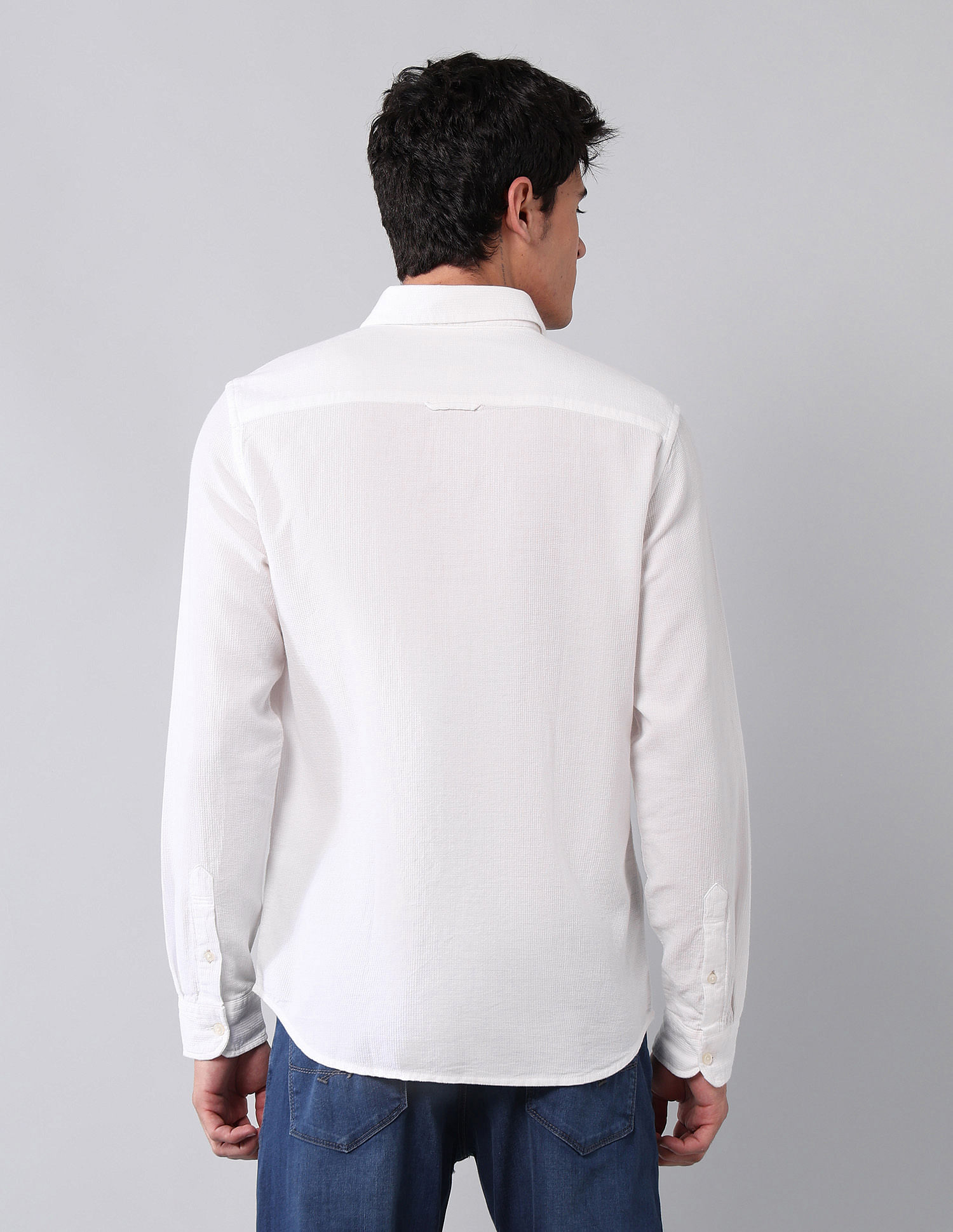 U.S. Polo Assn. Denim Co. Pure Cotton Regular Fit Dobby Shirt
