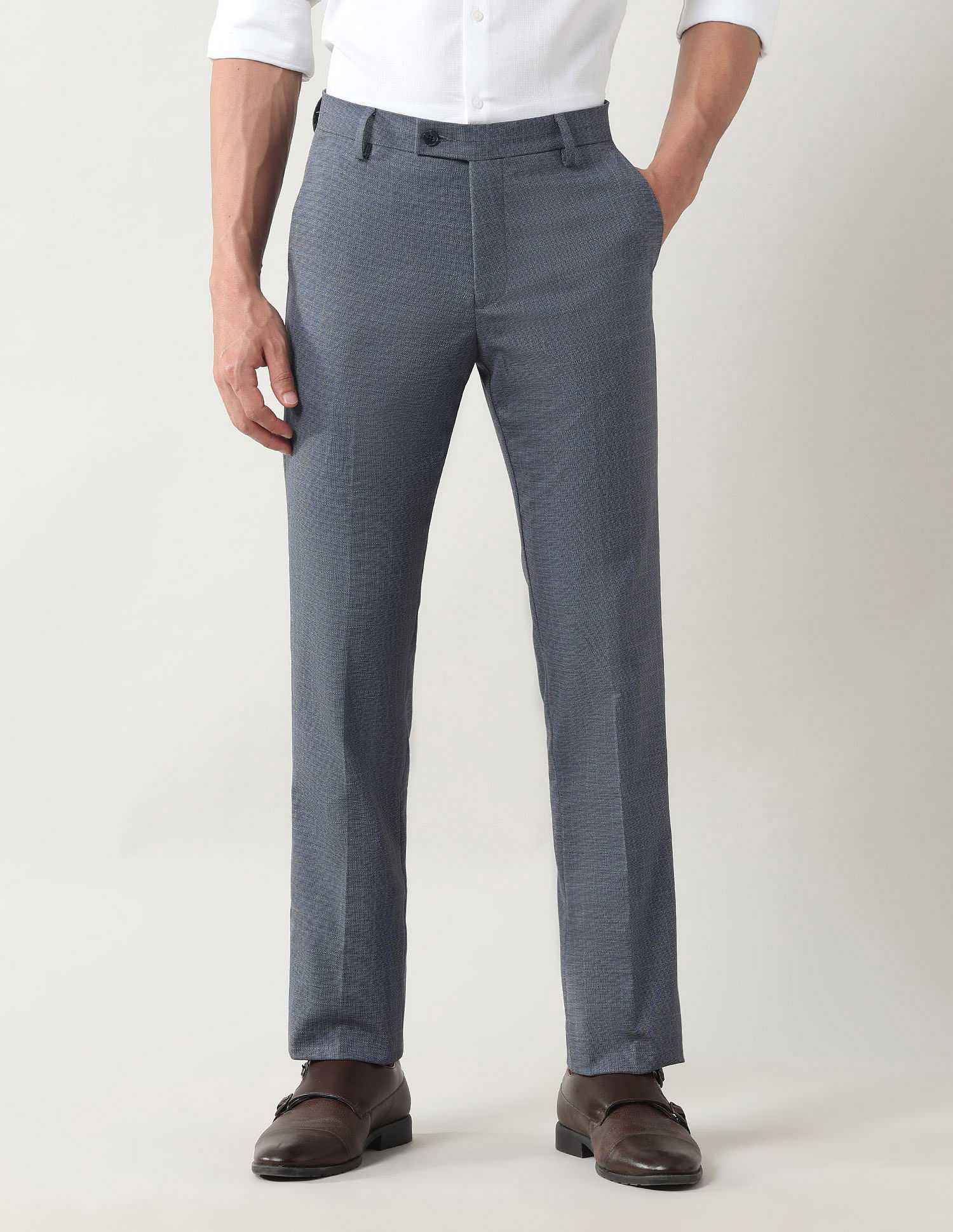 Arrow Mid Rise Regular Fit Trousers