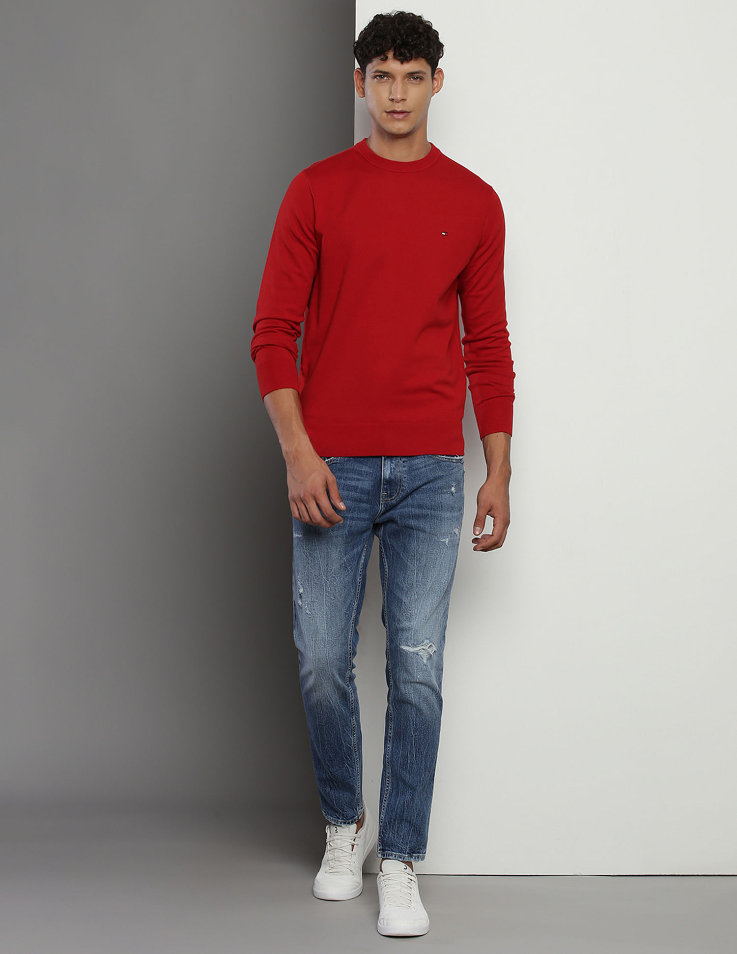 Tommy Hilfiger Crew Neck Solid Sweater