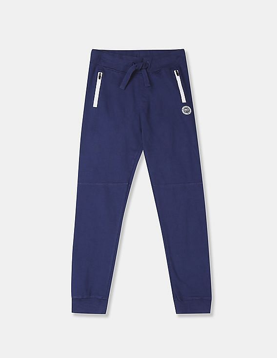 Boys joggers with deals zip pockets