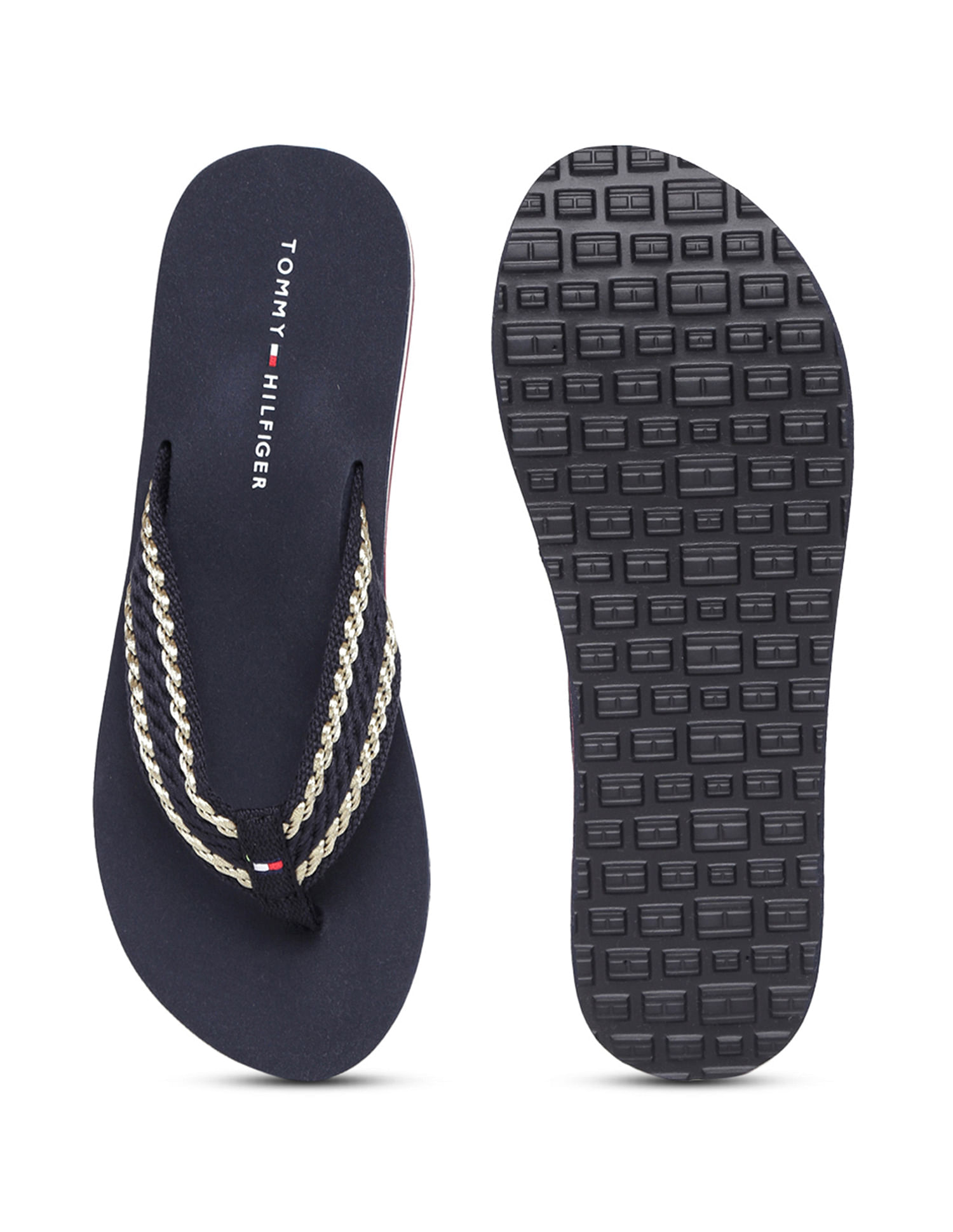 Buy Tommy Hilfiger Women Striped Corporate Beach Flip Flops