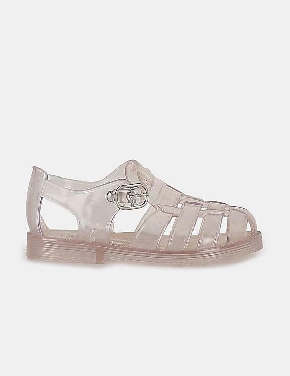 Buy GAP Girls Light Pink Basket Weave Jelly Sandals NNNOW