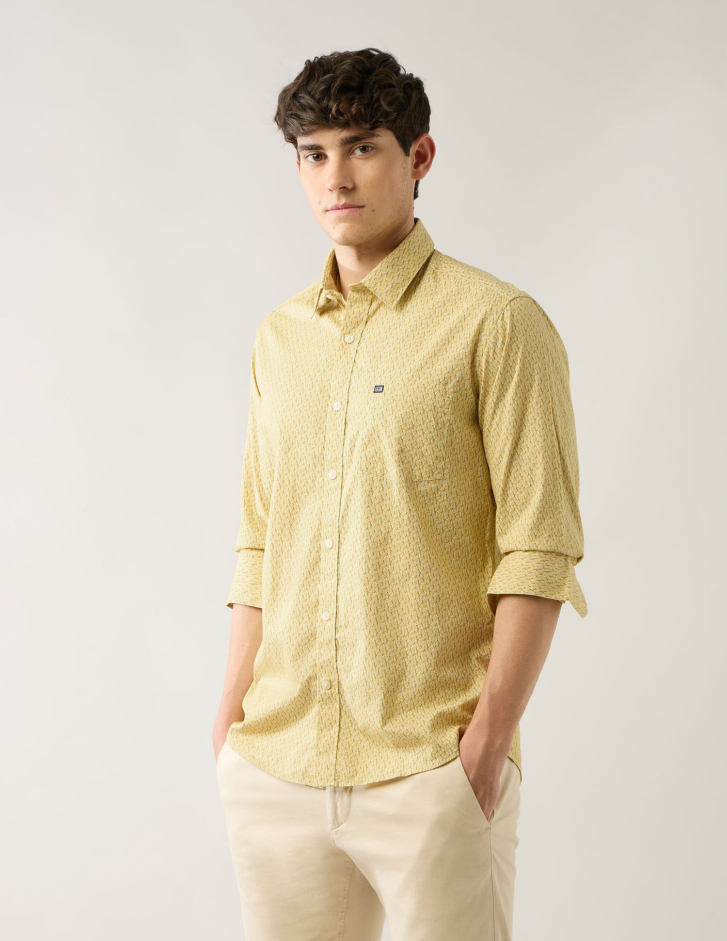 Arrow Sport Floral Printed Printed Pure Cotton Shirt
