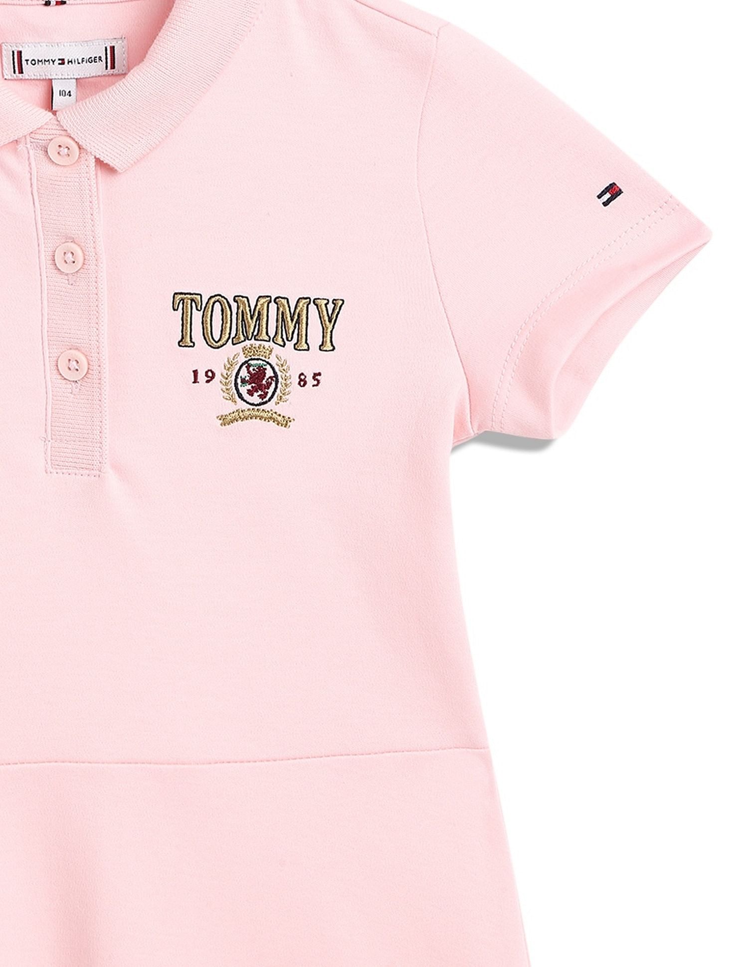Tommy Hilfiger Kids Girls Logo Regular-Fit Cotton Dress