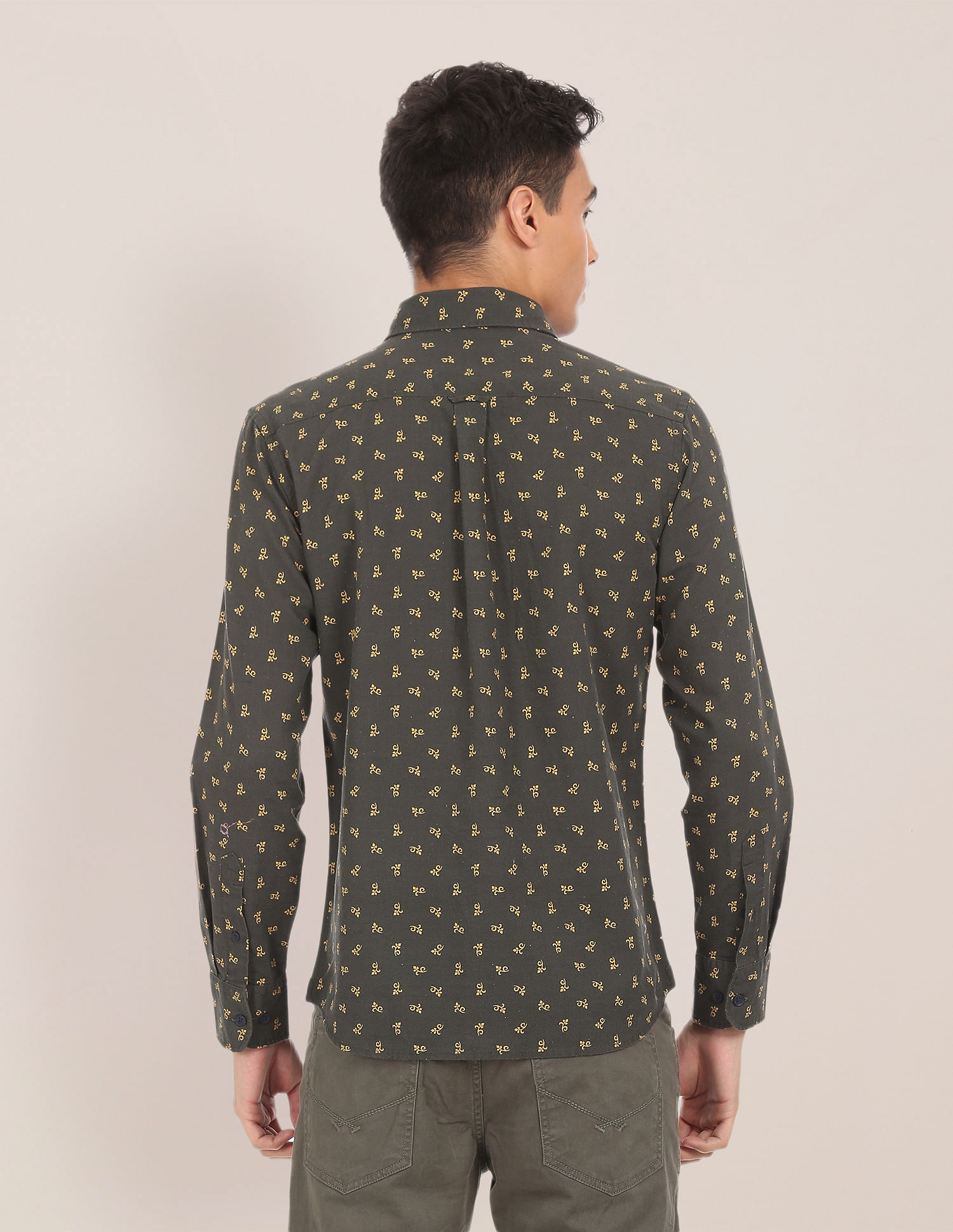 U.S. Polo Assn. Spread Collar Printed Casual Shirt