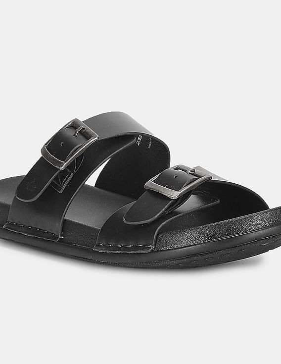 Dual Strap Slide Sandals | Leather shoes men, Leather shoes diy, Mens  leather sandals