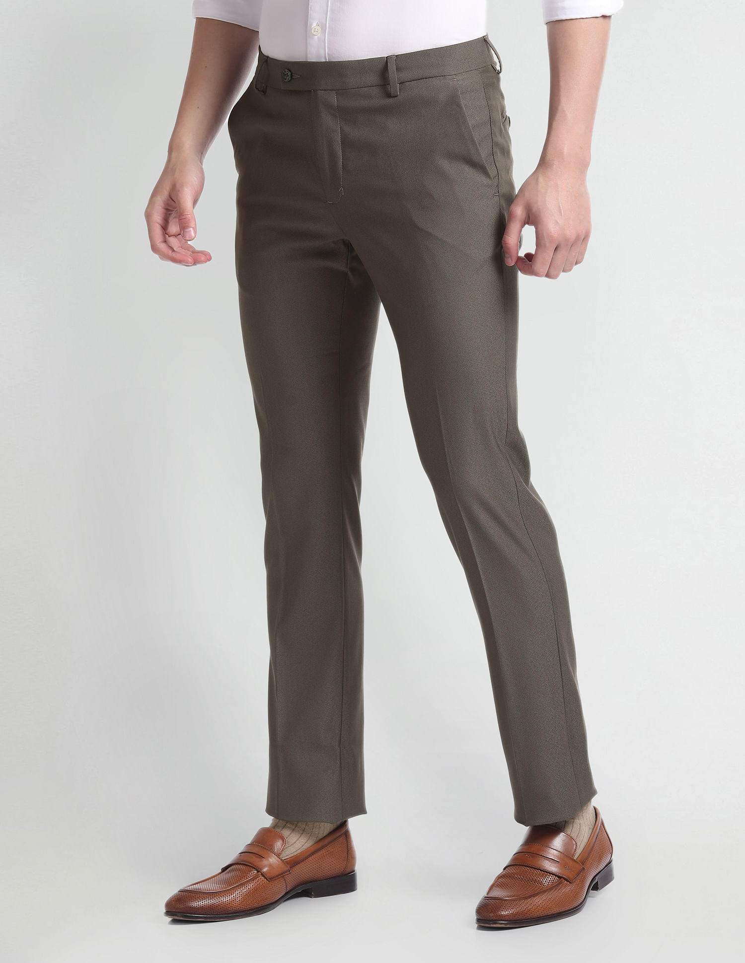 Arrow Slim Fit Smart Flex Trousers