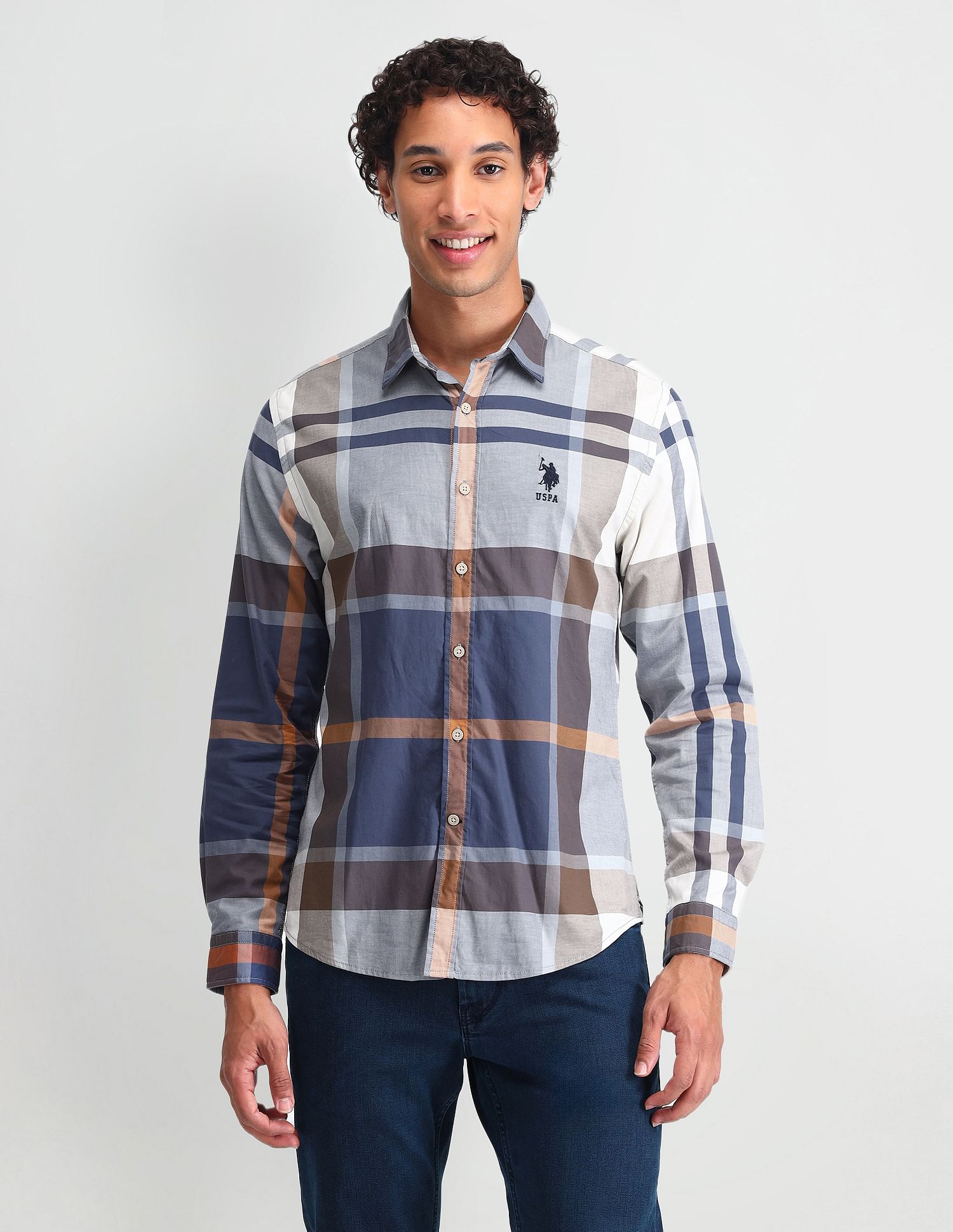 U.S. Polo Assn. Denim Co. Graph Checked Slim Fit Shirt