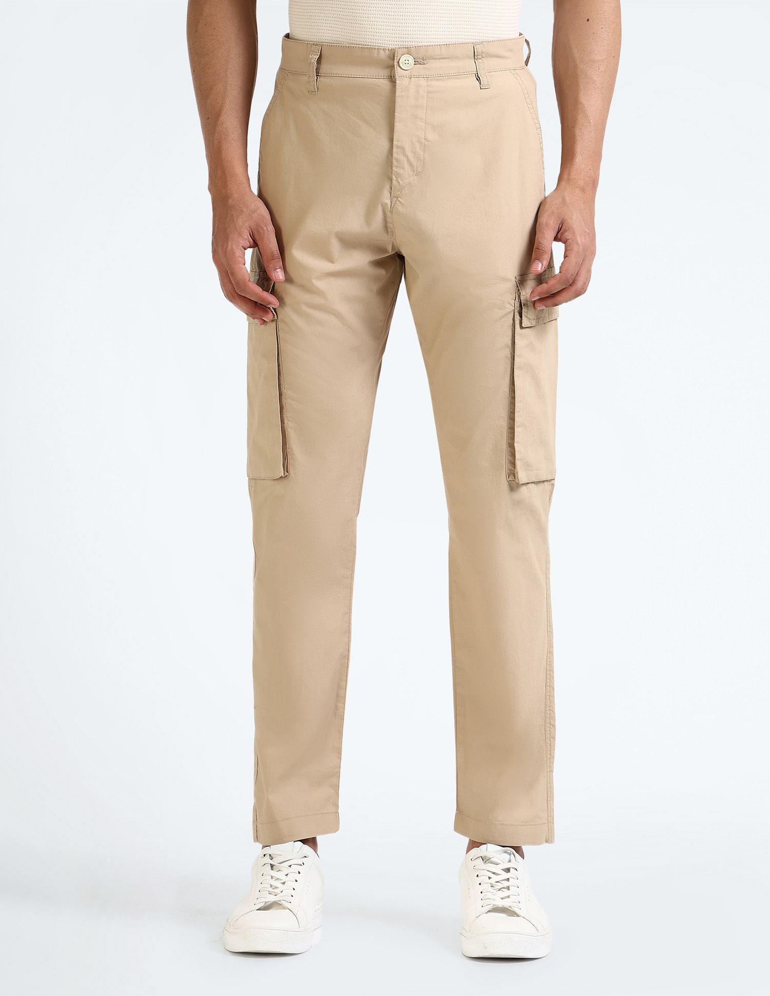 Flying Machine Solid Cargo Pants