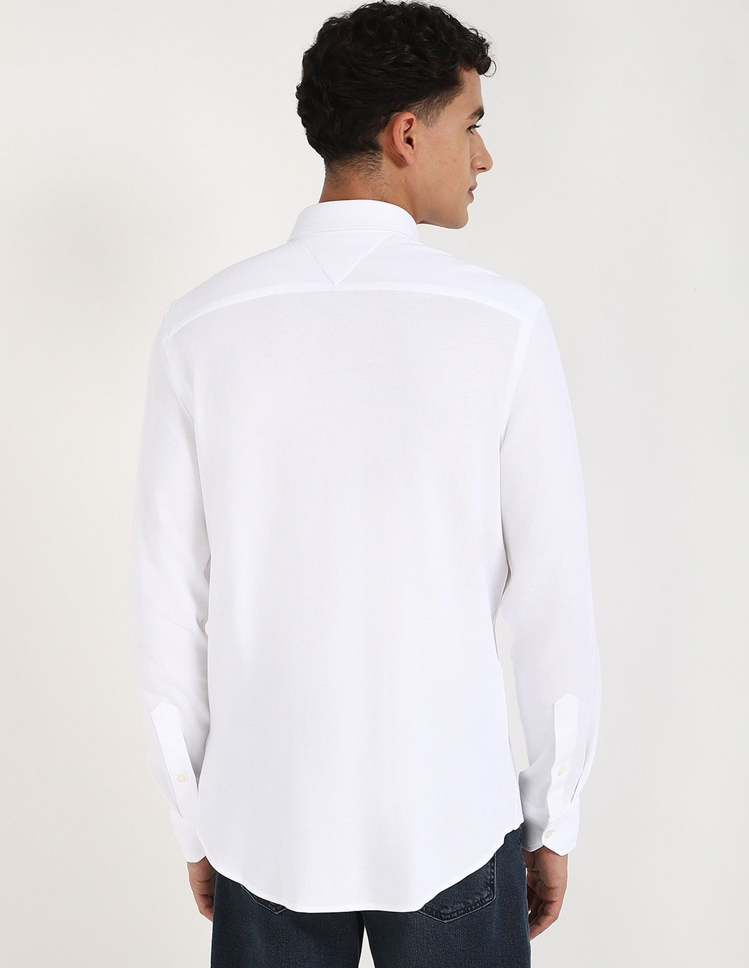 Tommy Hilfiger Solid Slim-Fit Cotton Shirt