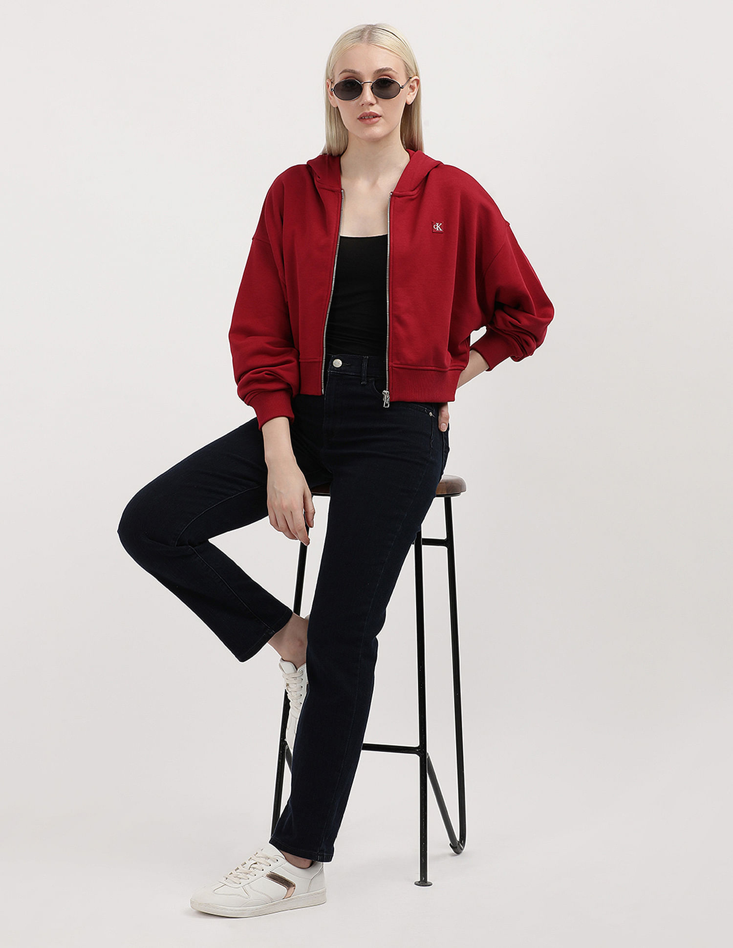 Calvin Klein Brand Badge Hood Sweatshirt