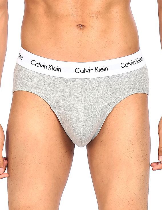 Buy Calvin Klein Underwear Contrast Elasticized Waist Hip Briefs - Pack Of  3 