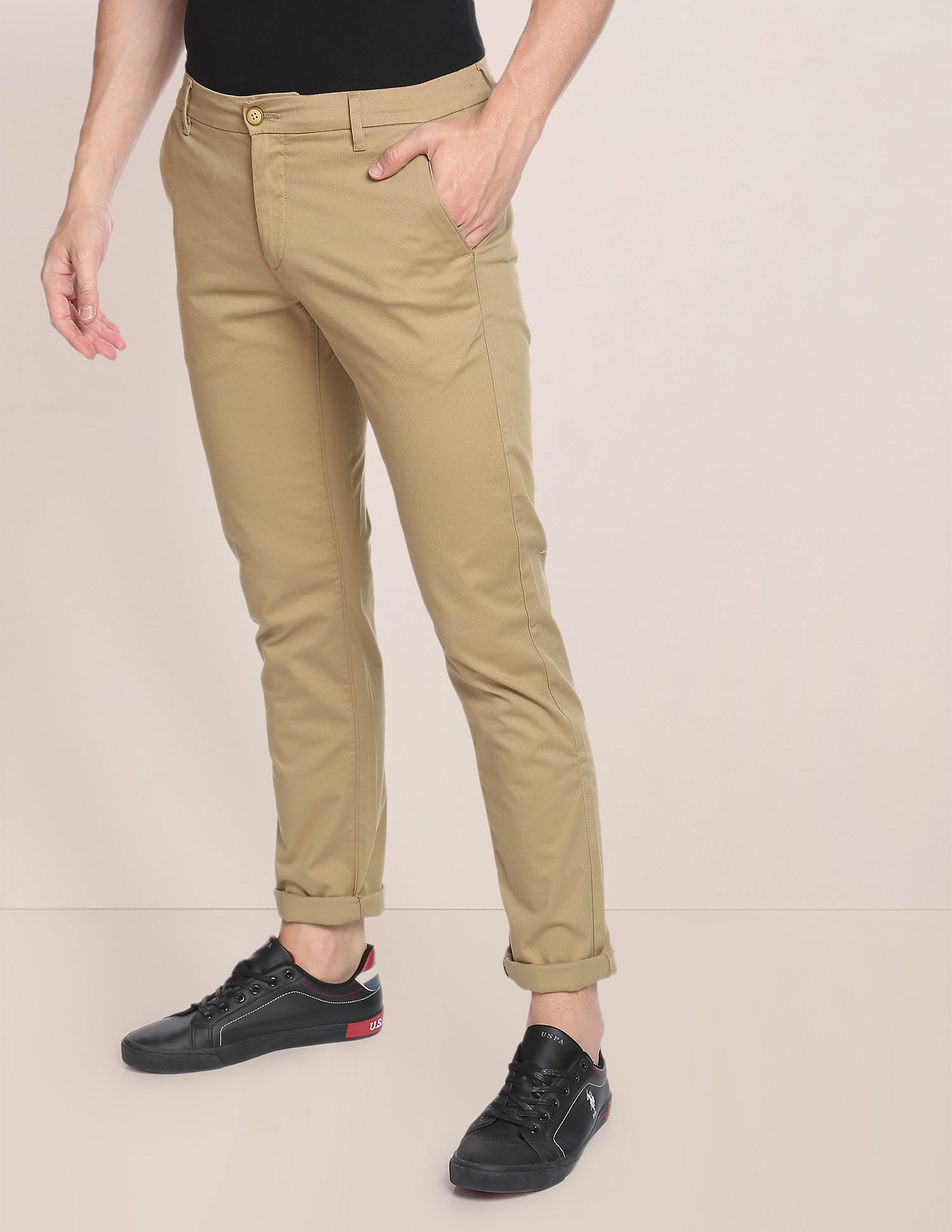 Buy online Navy Blue Cotton Flat Front Casual Trousers from Bottom Wear for  Men by Ragzo for ₹949 at 60% off | 2024 Limeroad.com