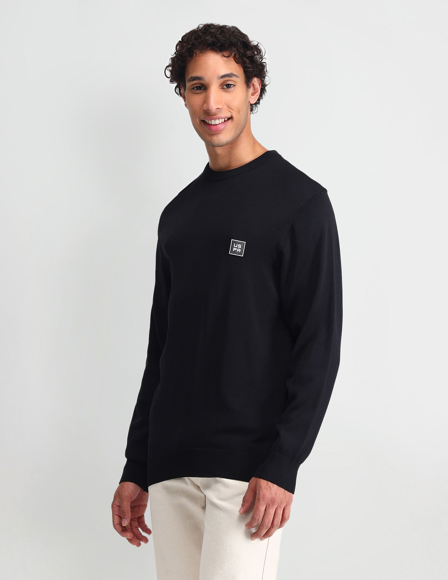 U.S. Polo Assn. Denim Co. Regular Fit Solid Sweater