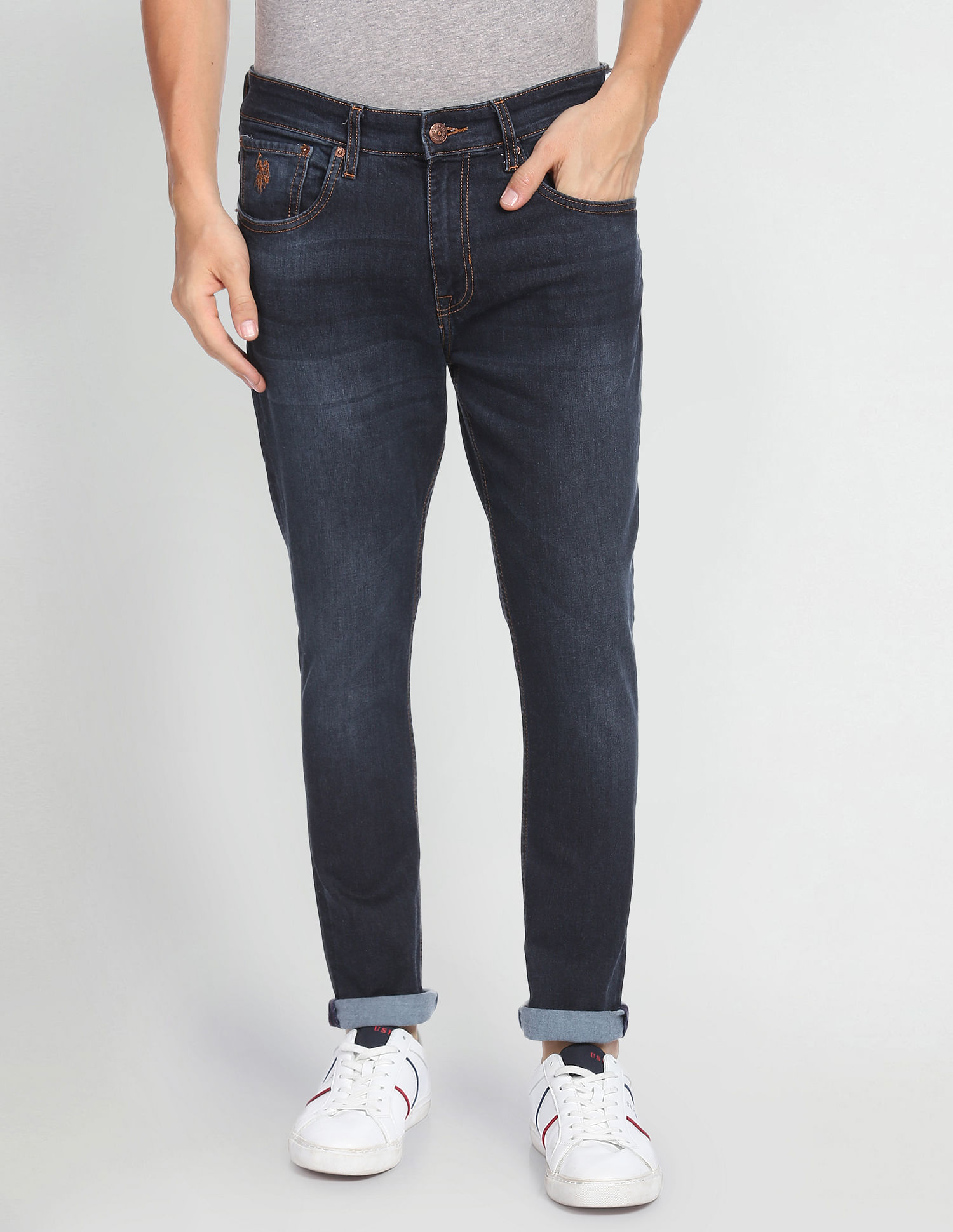 U.S. Polo Assn. Denim Co. Henry Cropped Fit Blue Jeans