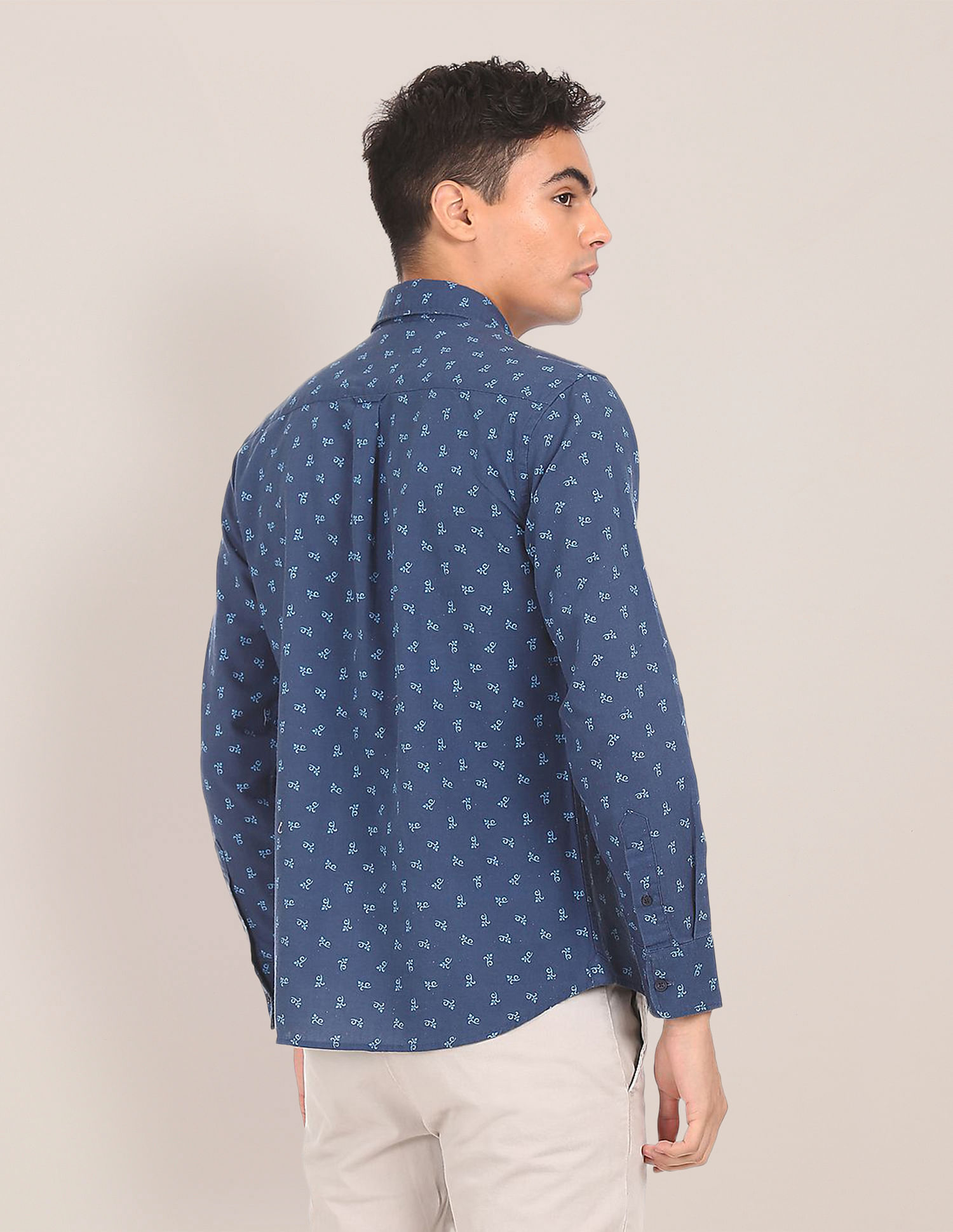 U.S. Polo Assn. Spread Collar Printed Casual Shirt