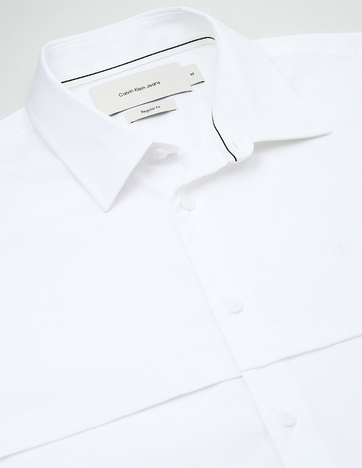 Calvin Klein Jeans Solid Regular-Fit Oxford Woven Shirt
