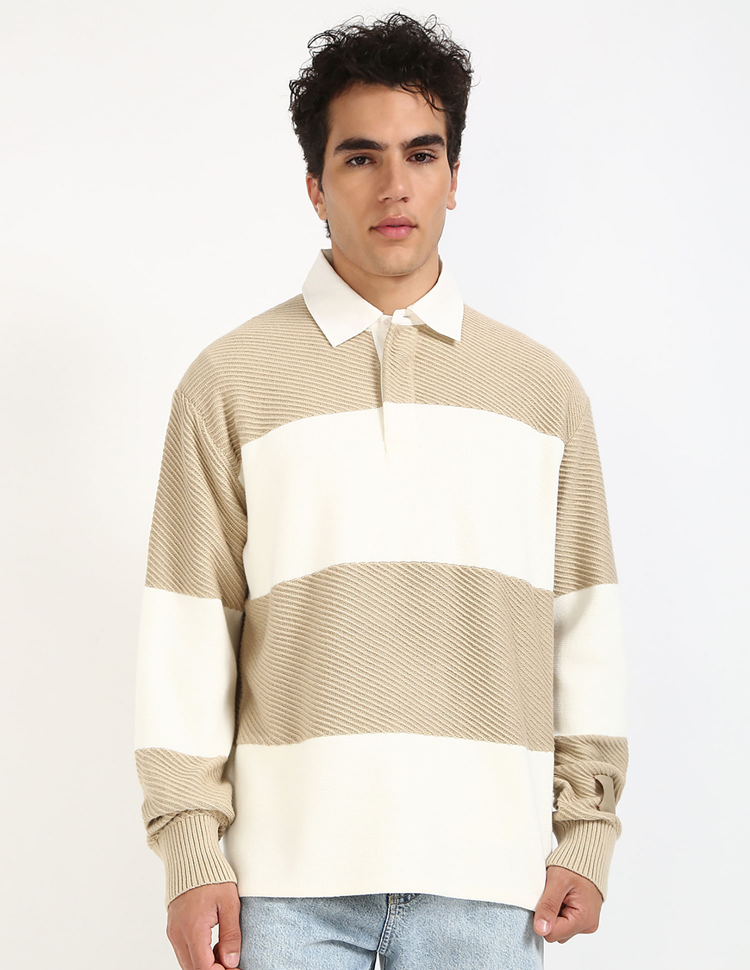 Tommy Hilfiger Rugby Stripe Sustainable Cotton Sweatshirt