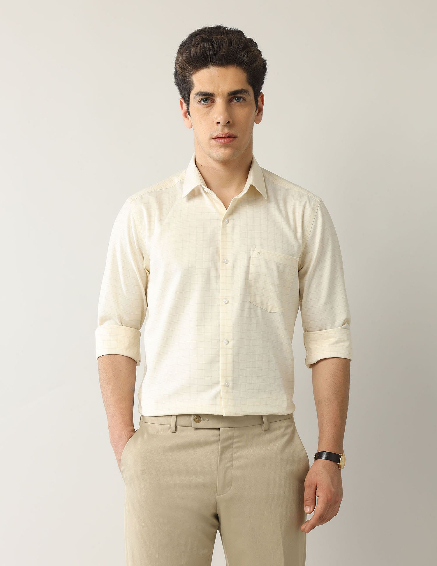 Arrow Grid Tattersall Checked Autopress Shirt