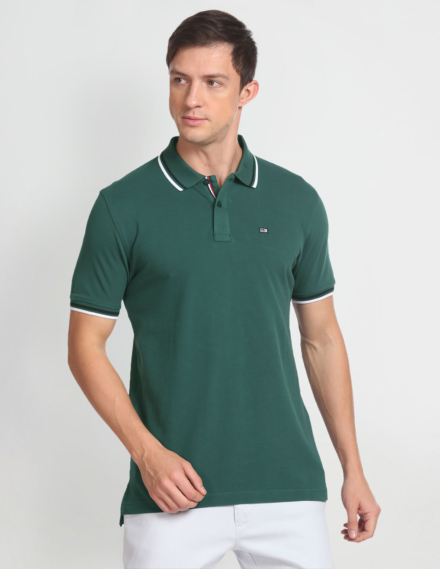 Arrow Sports Solid Cotton Polo Shirt