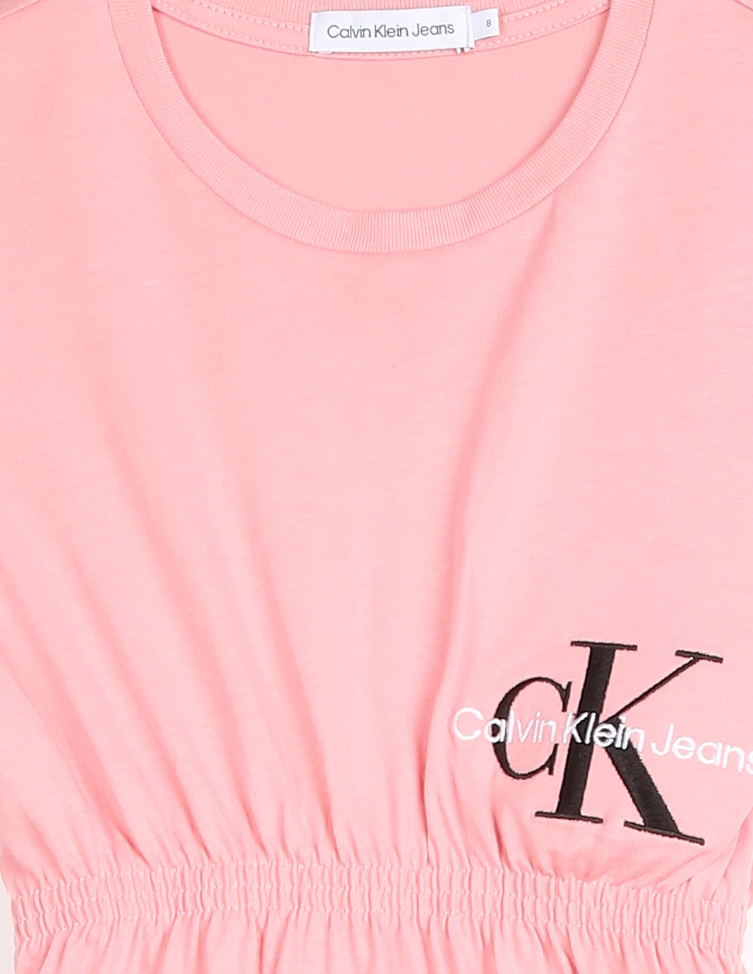 Buy Calvin Klein Jeans Girls Dress Offplaced Pink T-Shirt Monogram