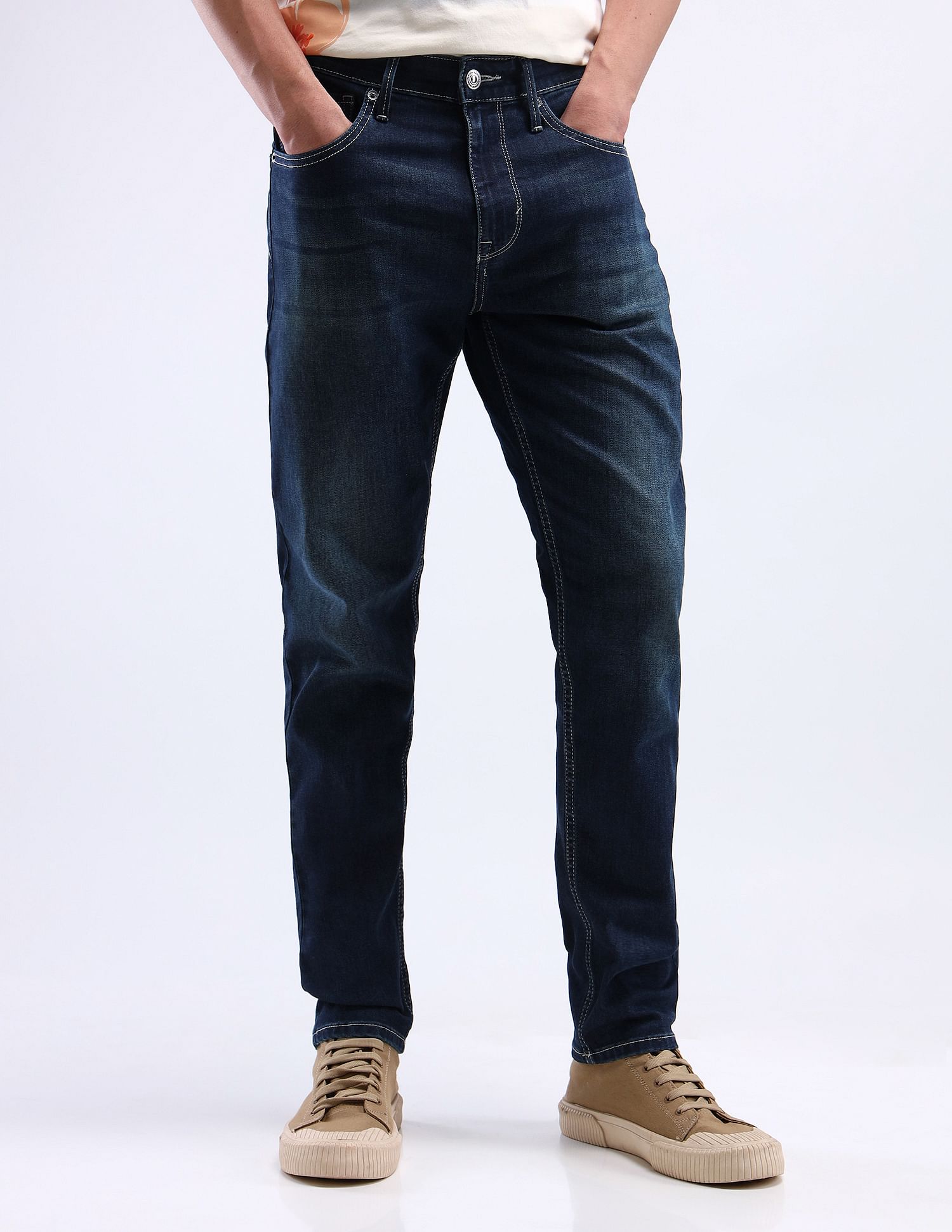 Flying Machine Mid Rise Slim Tapered Fit Jeans