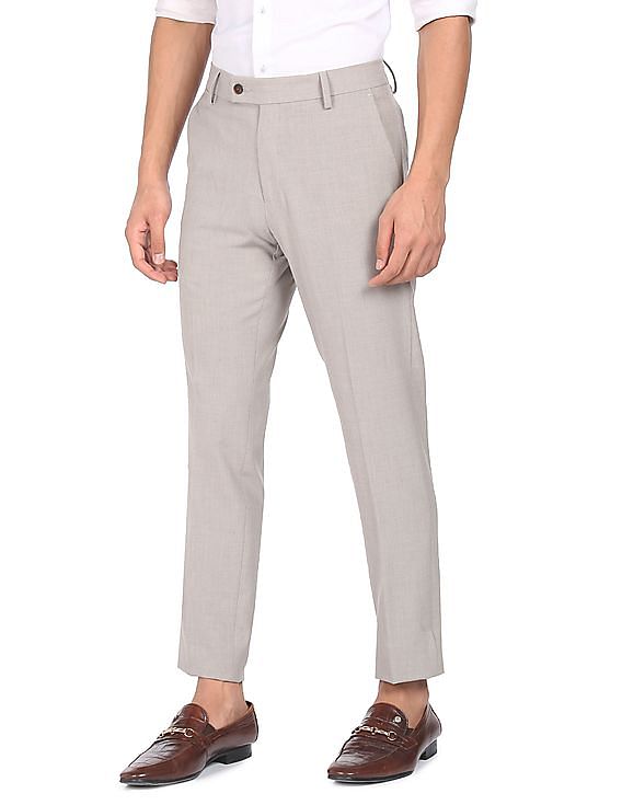 Slim fit structured cotton pants - Men | Mango Man USA